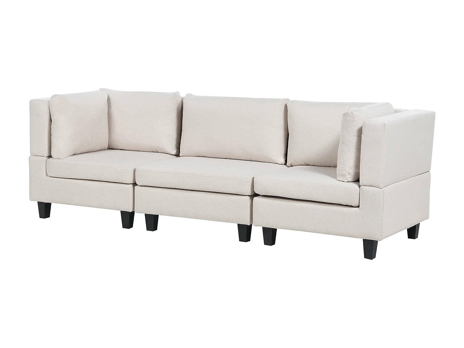 Canapé modulable 3 places UNSTAD Tissu Beige clair