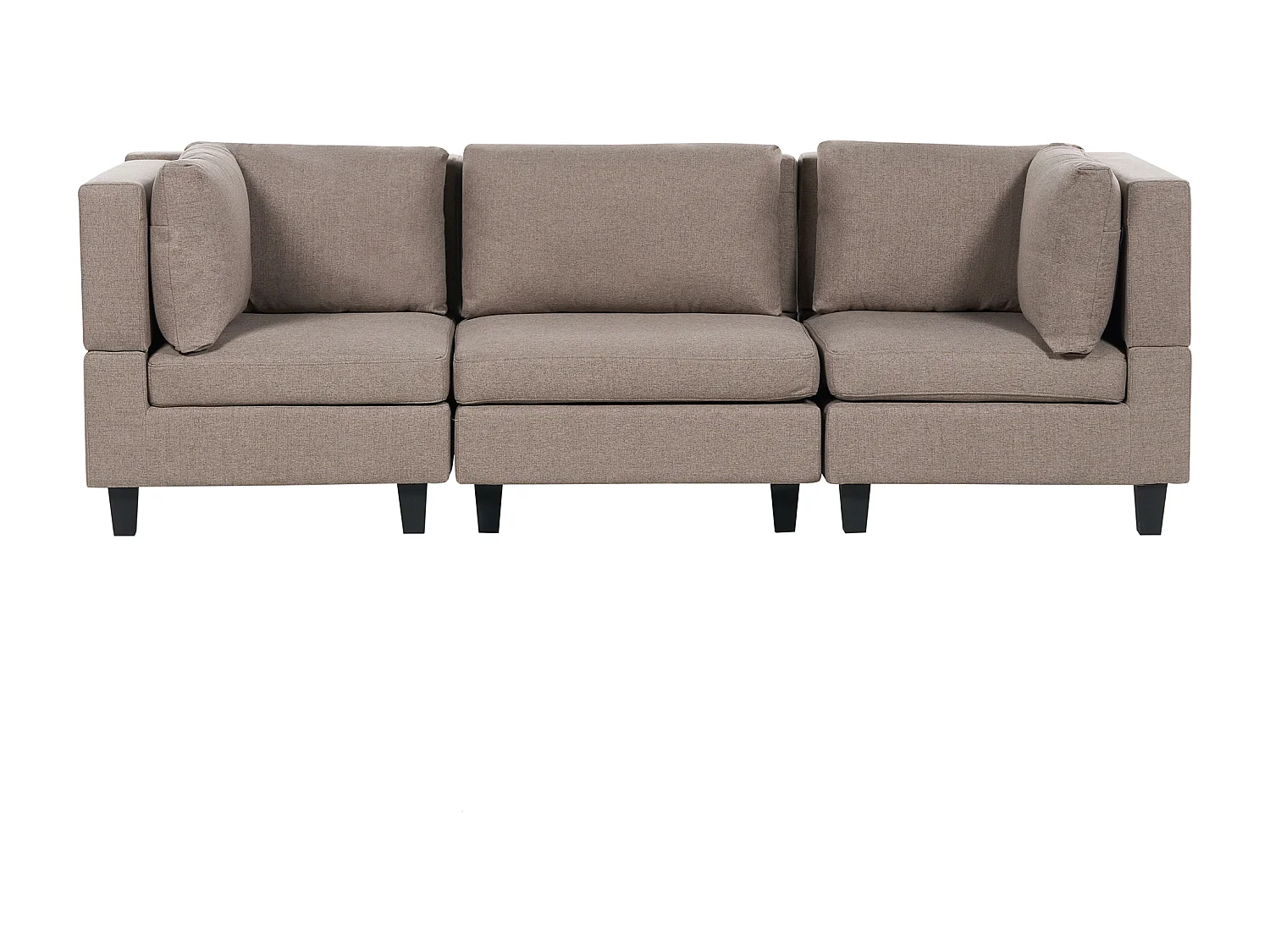 Canapé modulable 3 places UNSTAD Tissu Marron
