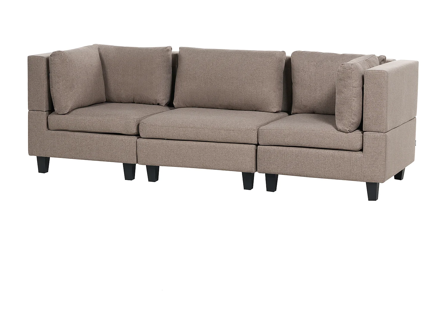 Canapé modulable 3 places UNSTAD Tissu Marron