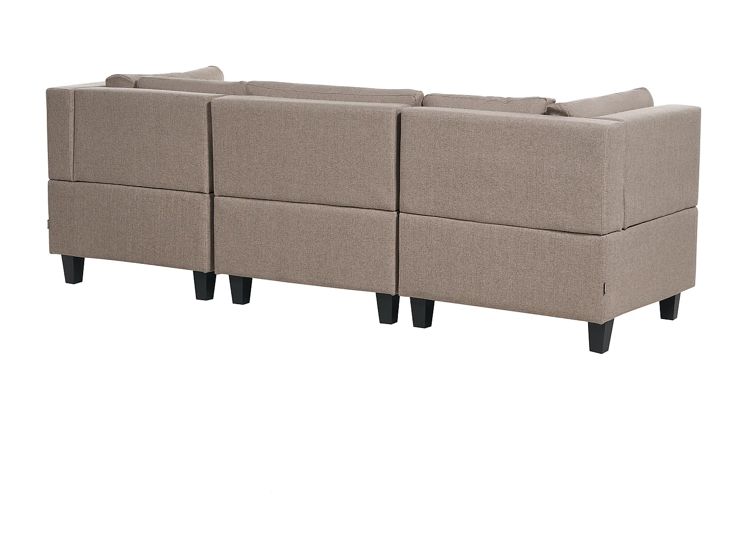 Canapé modulable 3 places UNSTAD Tissu Marron
