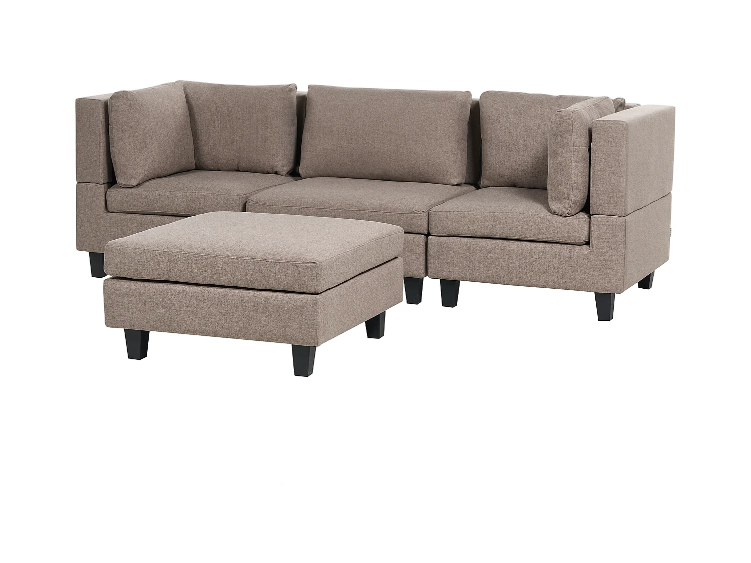 Modulaire bank UNSTAD Stof Bruin Met ottomaan 3-zitter