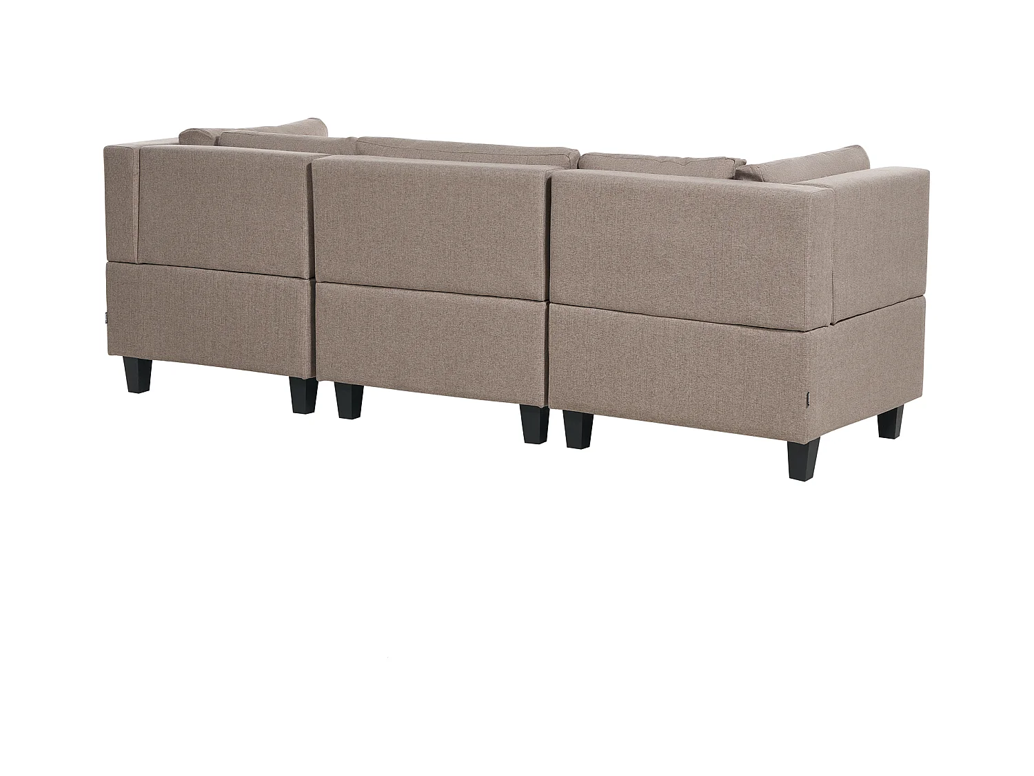 Modulaire bank UNSTAD Stof Bruin Met ottomaan 3-zitter