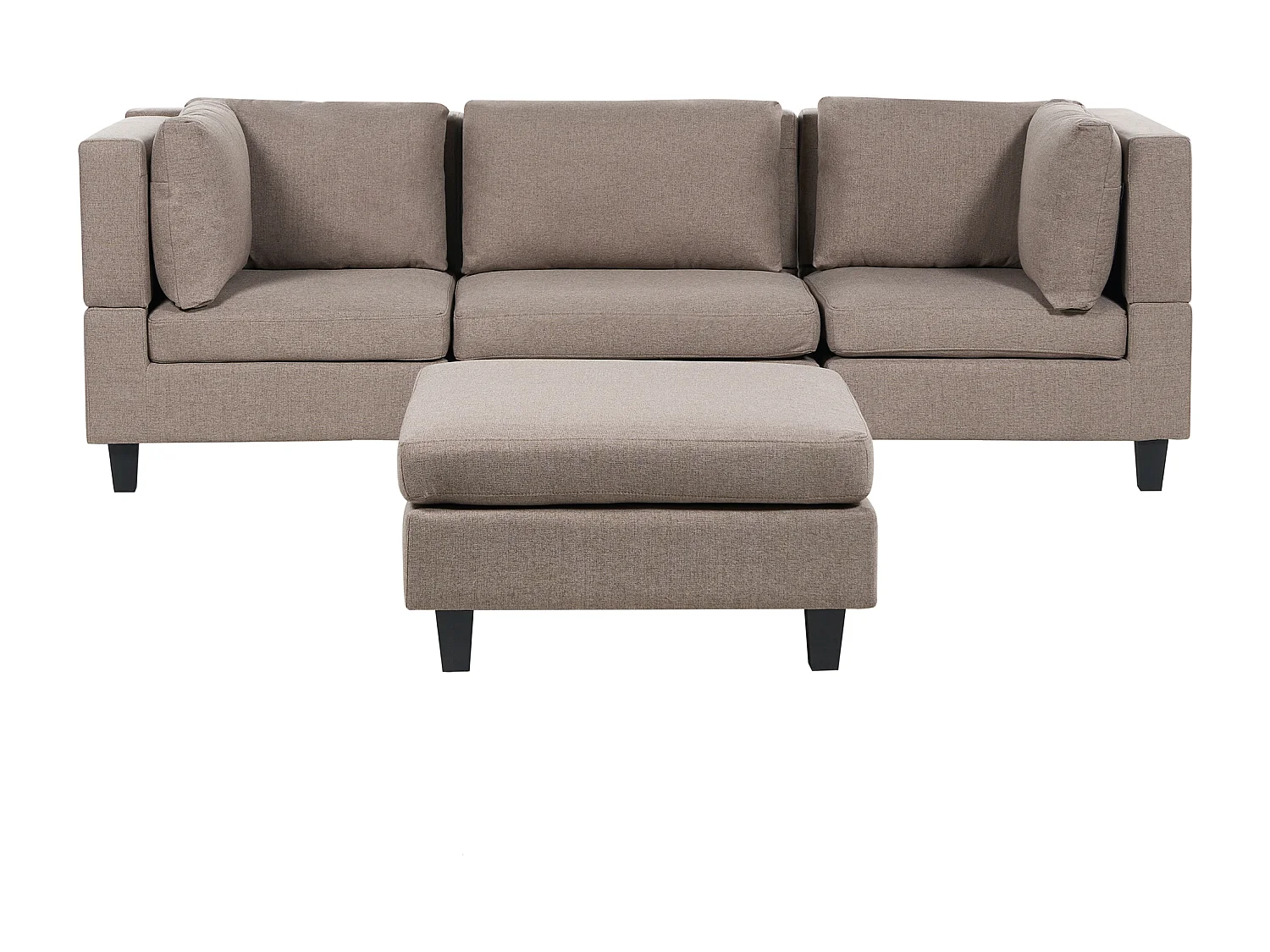 Modulaire bank UNSTAD Stof Bruin Met ottomaan 3-zitter