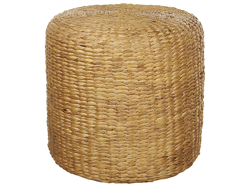 Pouf BICHIR Fibre de jacinthe d'eau Beige