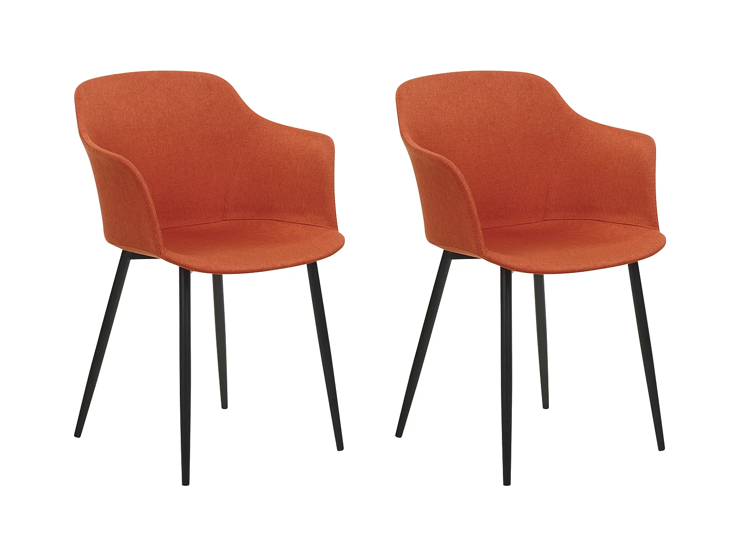 Lot de 2 chaises de salle à manger ELIM Orange