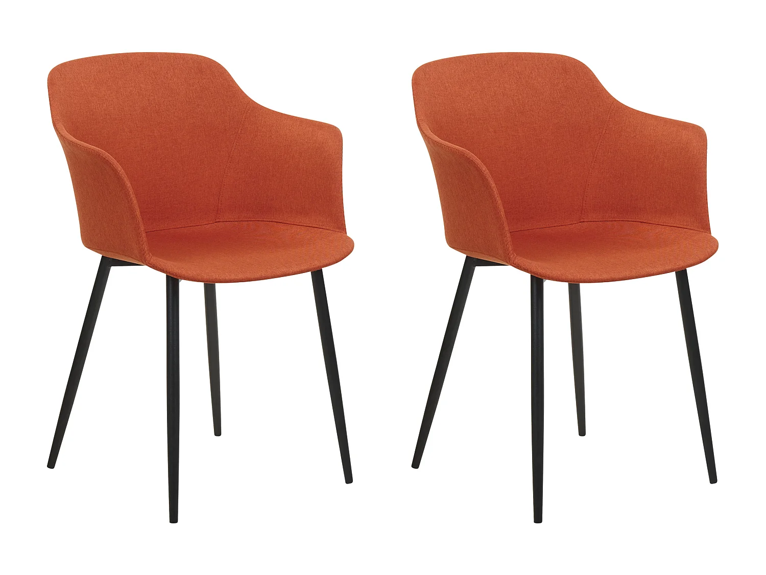 Lot de 2 chaises de salle à manger ELIM Orange