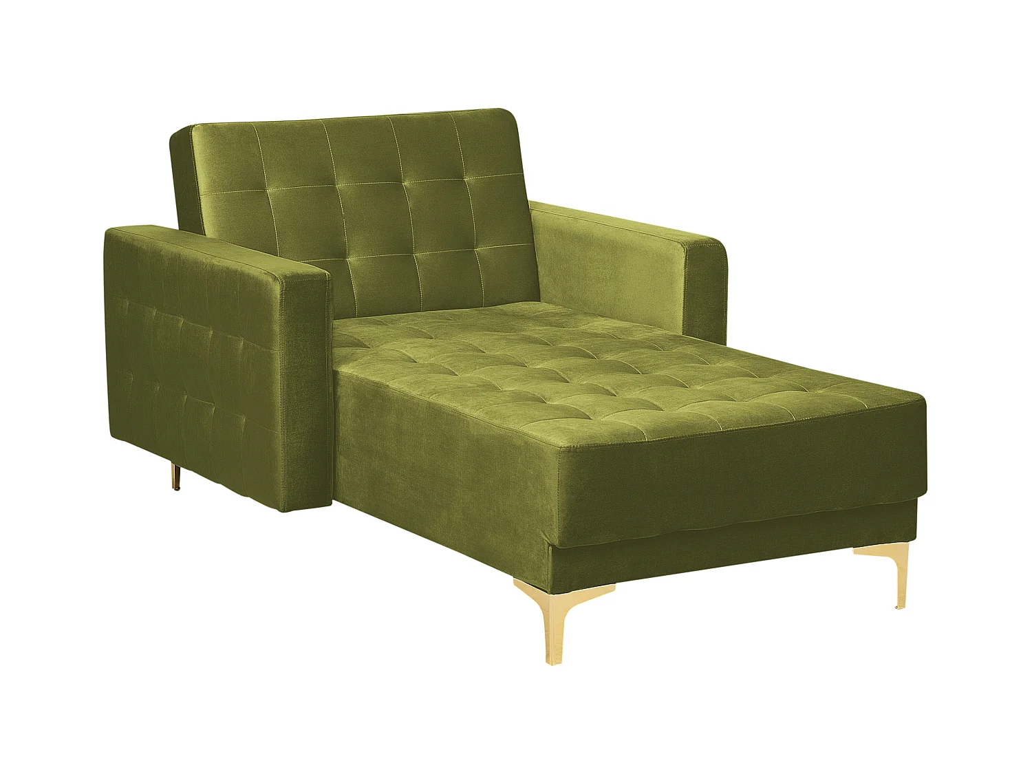 Chaise longue ABERDEEN Velours Vert