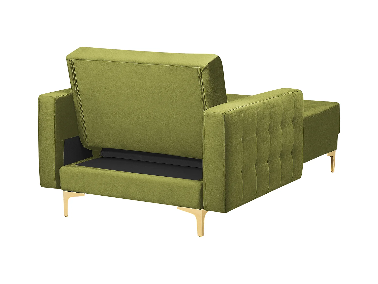 Chaise longue ABERDEEN Velours Vert