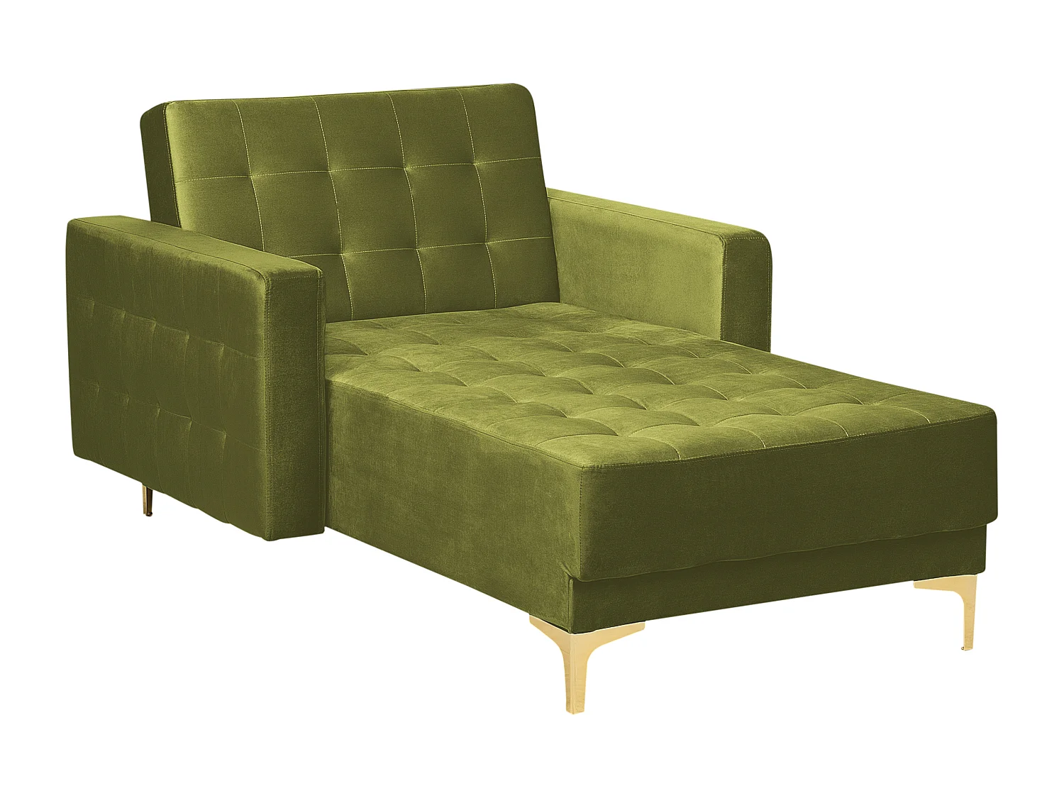 Chaise longue ABERDEEN Velours Vert