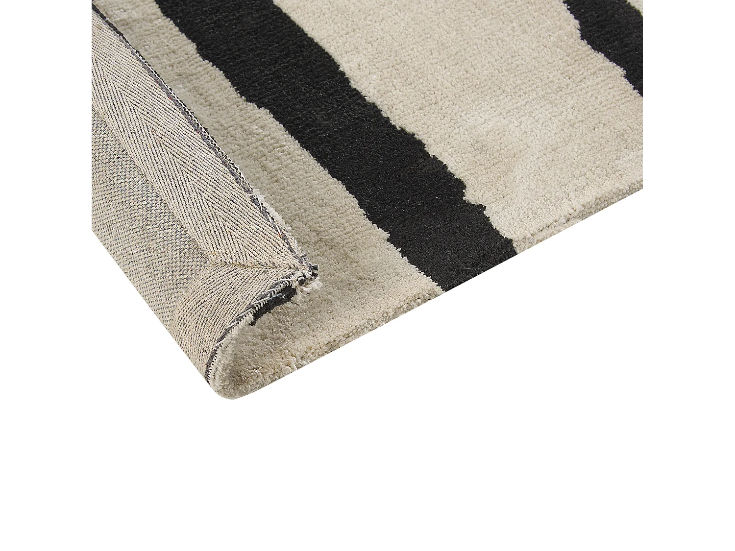 Alfombra 160 x 230 cm beige y negro KOLPUR