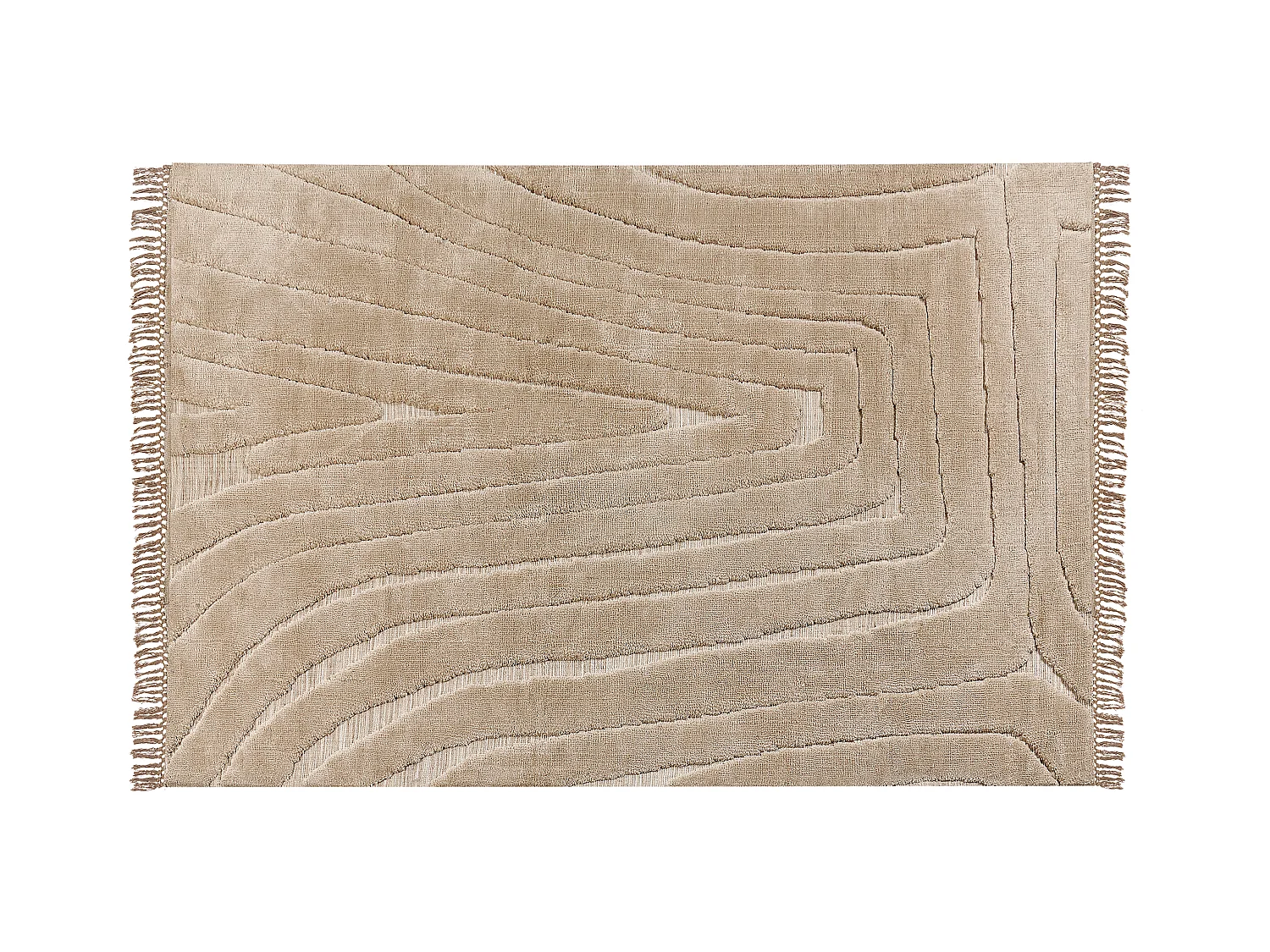 Vloerkleed polyester beige 200 x 300 SAZOO