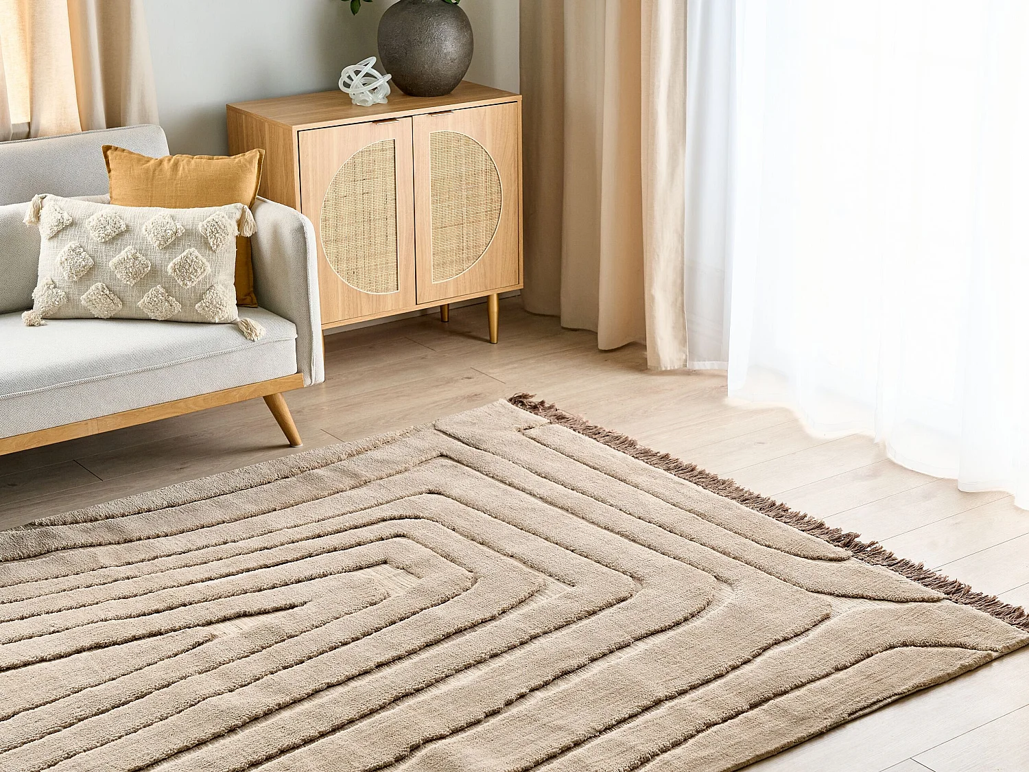 Rug SAZOO Beige 200 x 300 cm