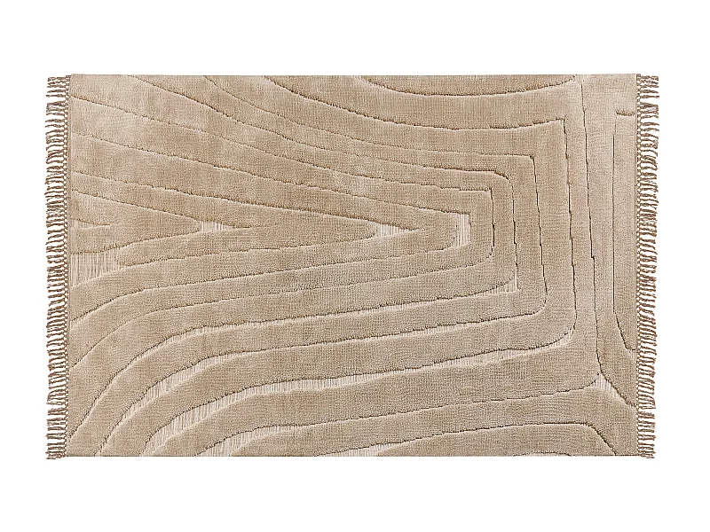 Vloerkleed polyester beige 200 x 300 SAZOO