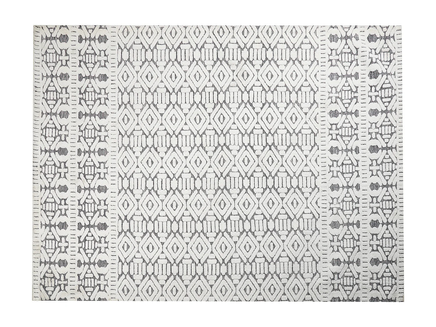 Vloerkleed polyester wit/grijs 300 x 400 cm SIBI