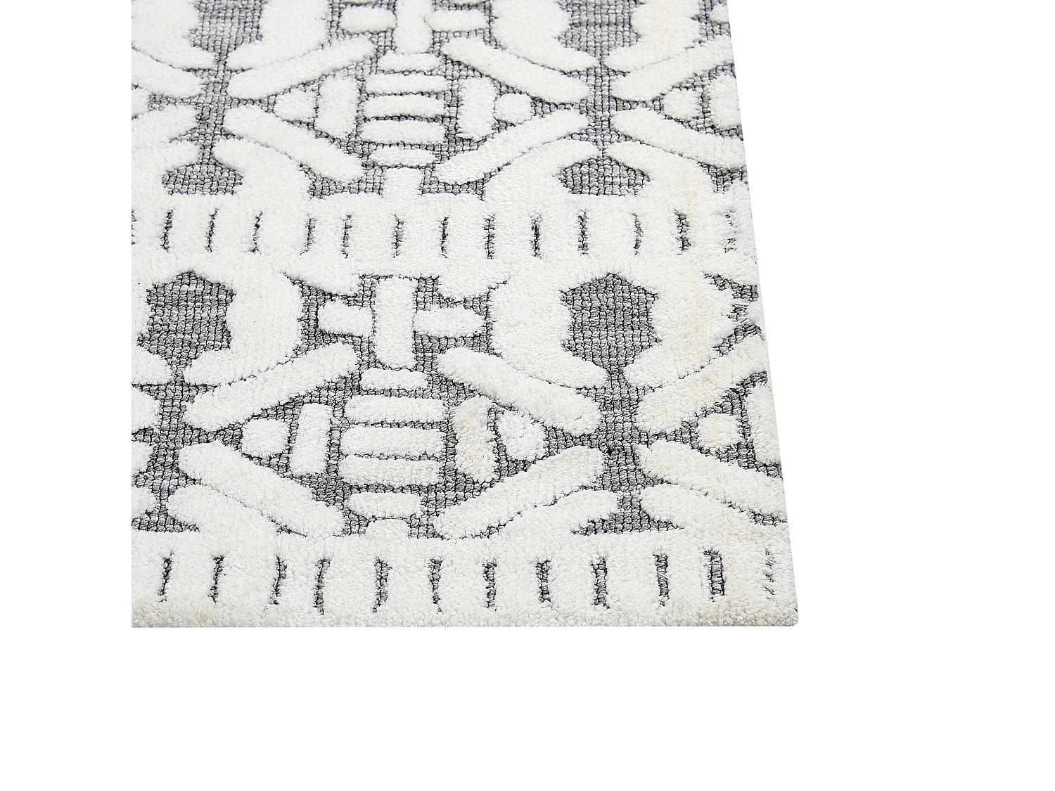 Vloerkleed polyester wit/grijs 300 x 400 cm SIBI