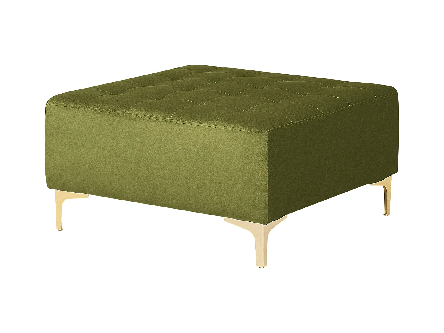 Modulaire U-vormige slaapbank ABERDEEN Fluweel Groen Met ottomaan 6-zitter