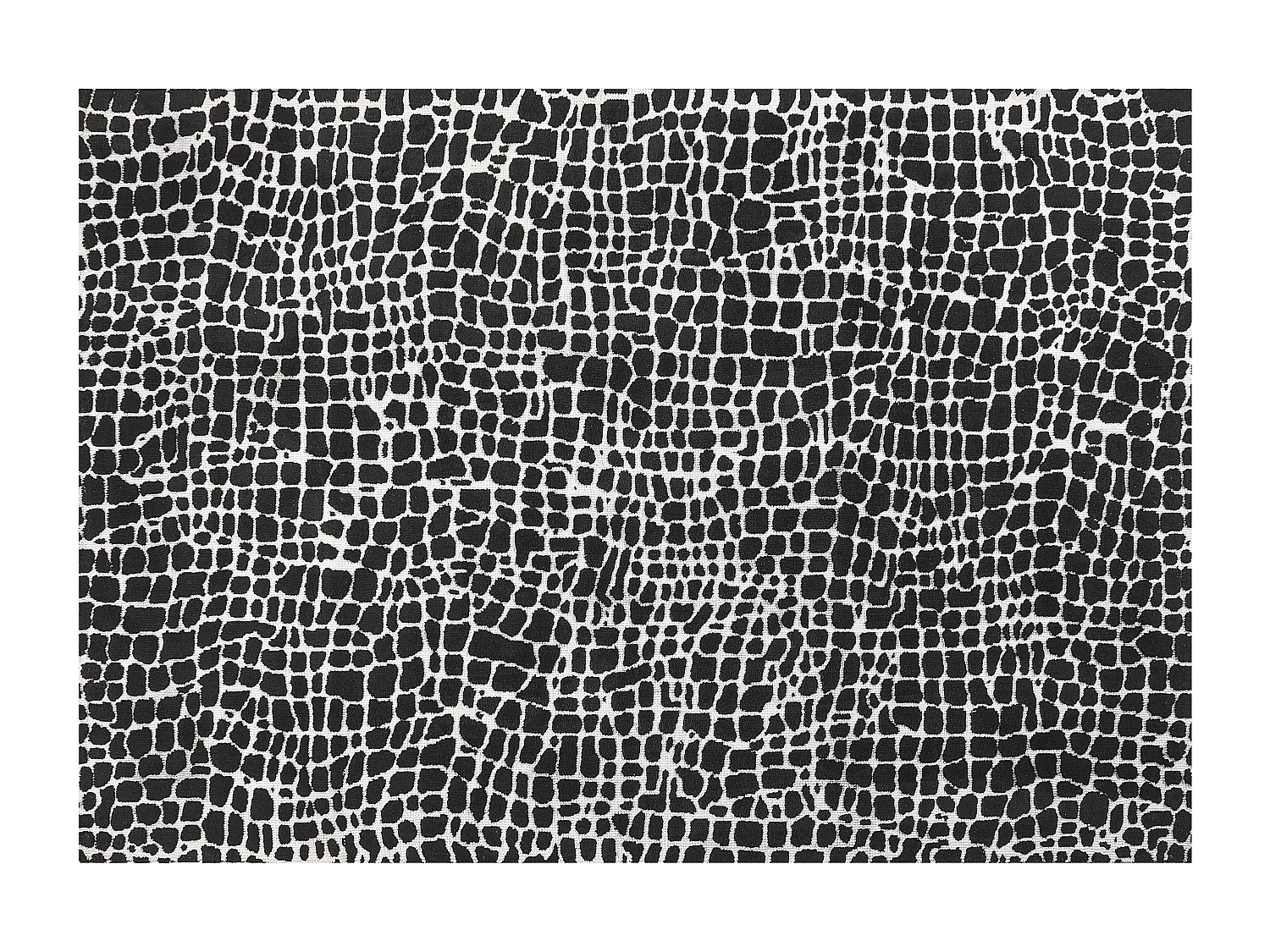 Teppich schwarz / weiss 160 x 230 cm abstraktes Muster Kurzflor PUNGE