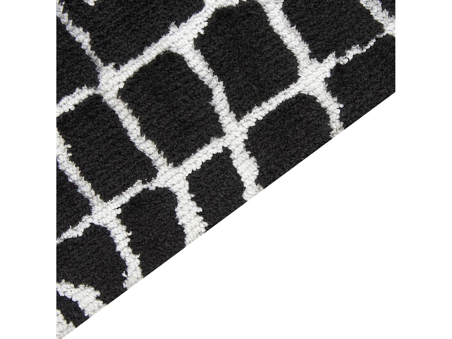 Vloerkleed polyester zwart/wit 300 x 400 cm PUNGE