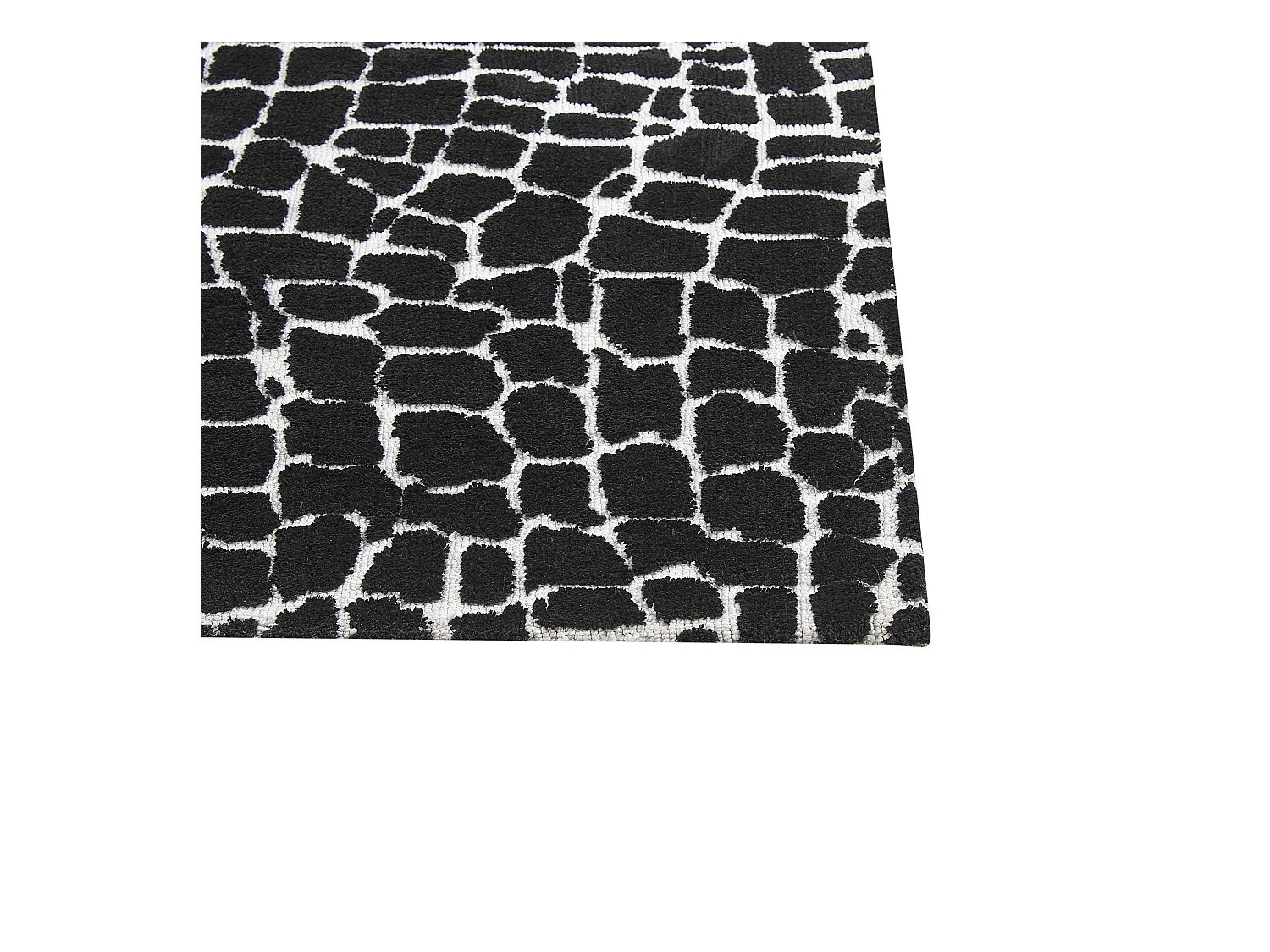 Wohnzimmer Teppich schwarz / weiß rechteckig 300x400 cm abstraktes Muster Punge