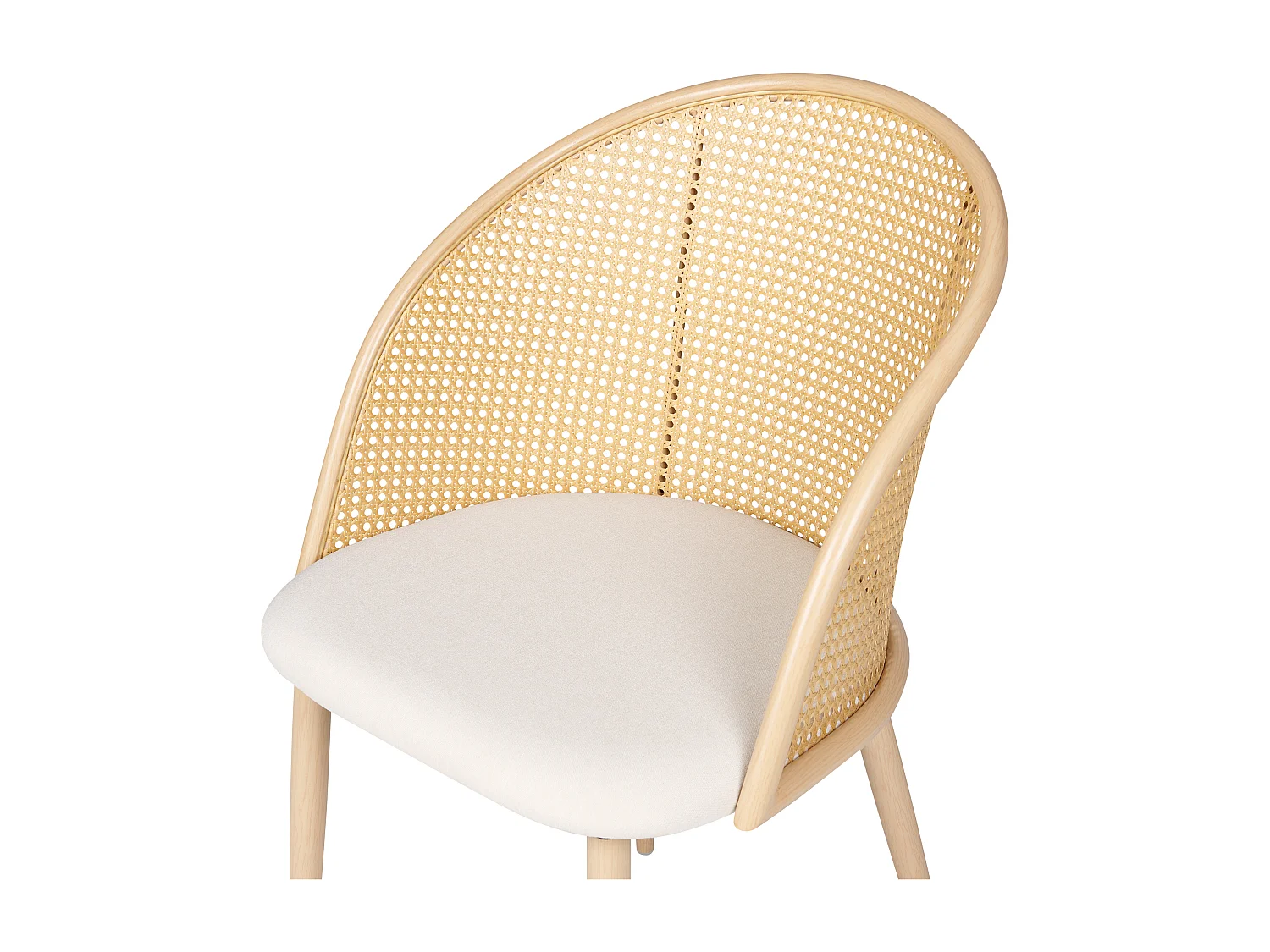 Lot de 2 chaises de salle à manger CORNELL Métal Beige clair