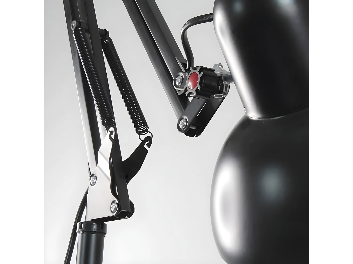 Lampadaire articulé Avati style rétro vintage - Métal 1xE27 - Noir