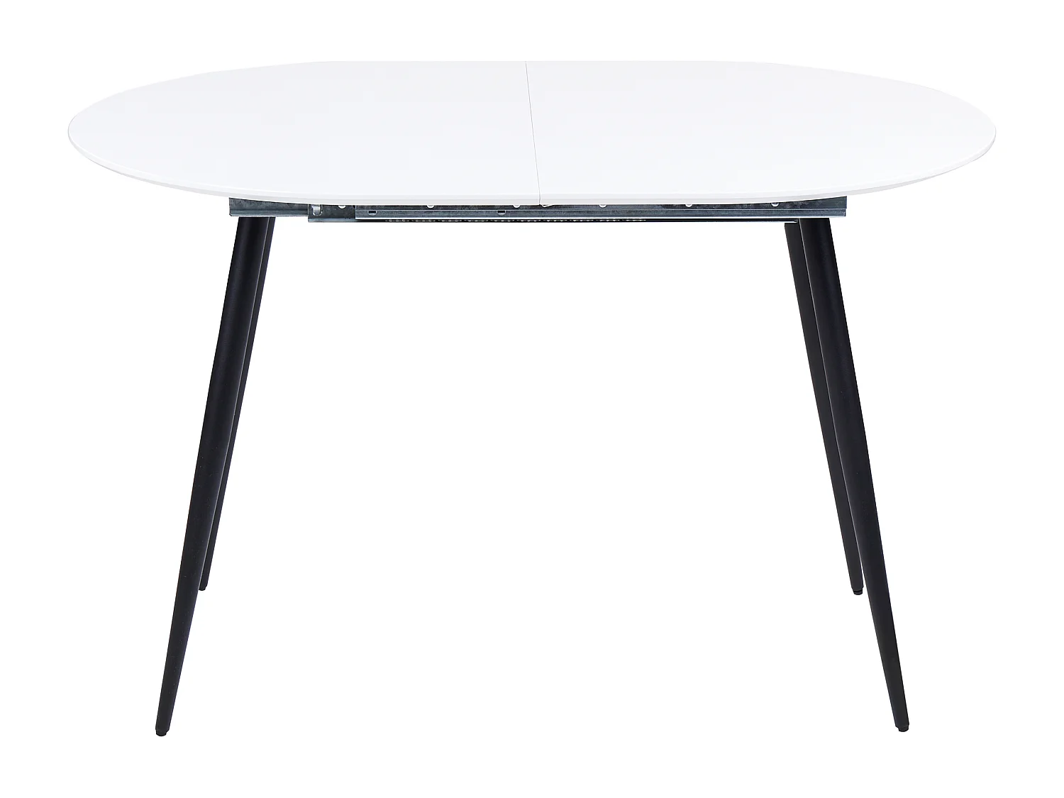 Eettafel uitschuifbaar STAVERTON Wit 120/160 cm 80 cm