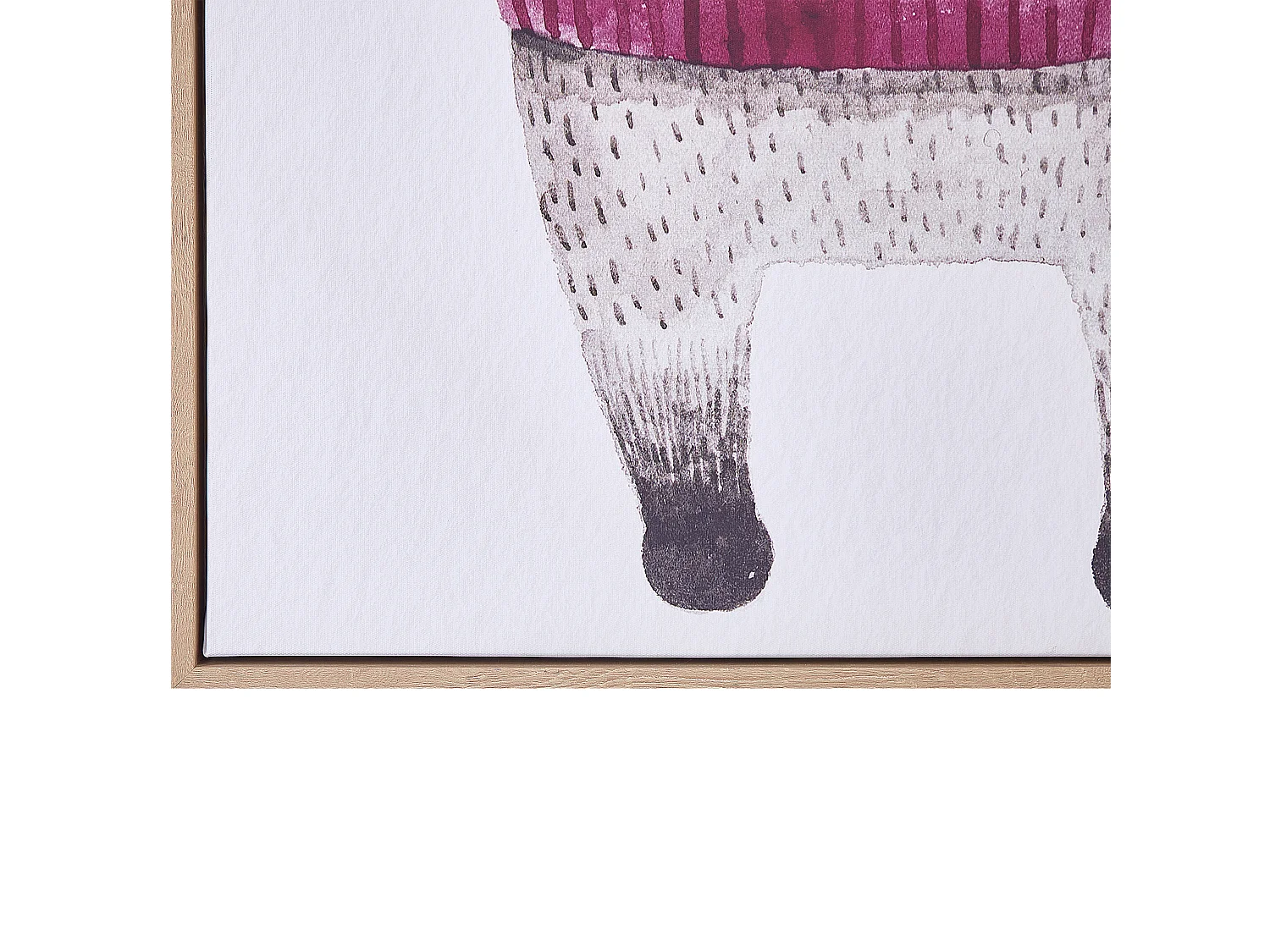 Stampa su tela CAMPLI Motivo animale 63 x 99 cm Grigio