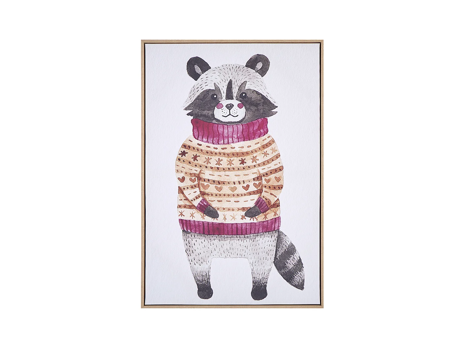 Imprimé sur toile CAMPLI Motif animal 63 x 99 cm Gris