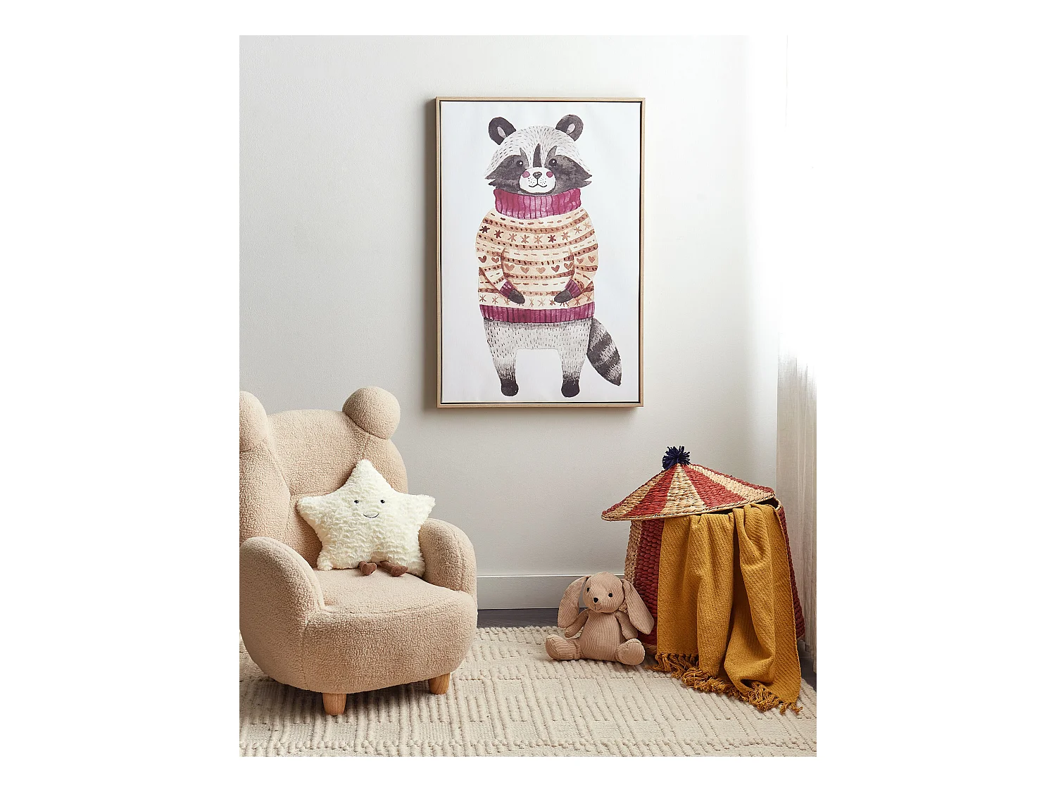 Canvas CAMPLI Tiermotiv 63 x 99 cm Grau