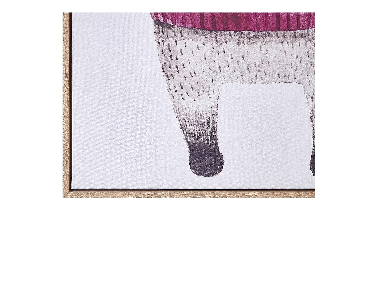 Canvas CAMPLI Tiermotiv 63 x 99 cm Grau