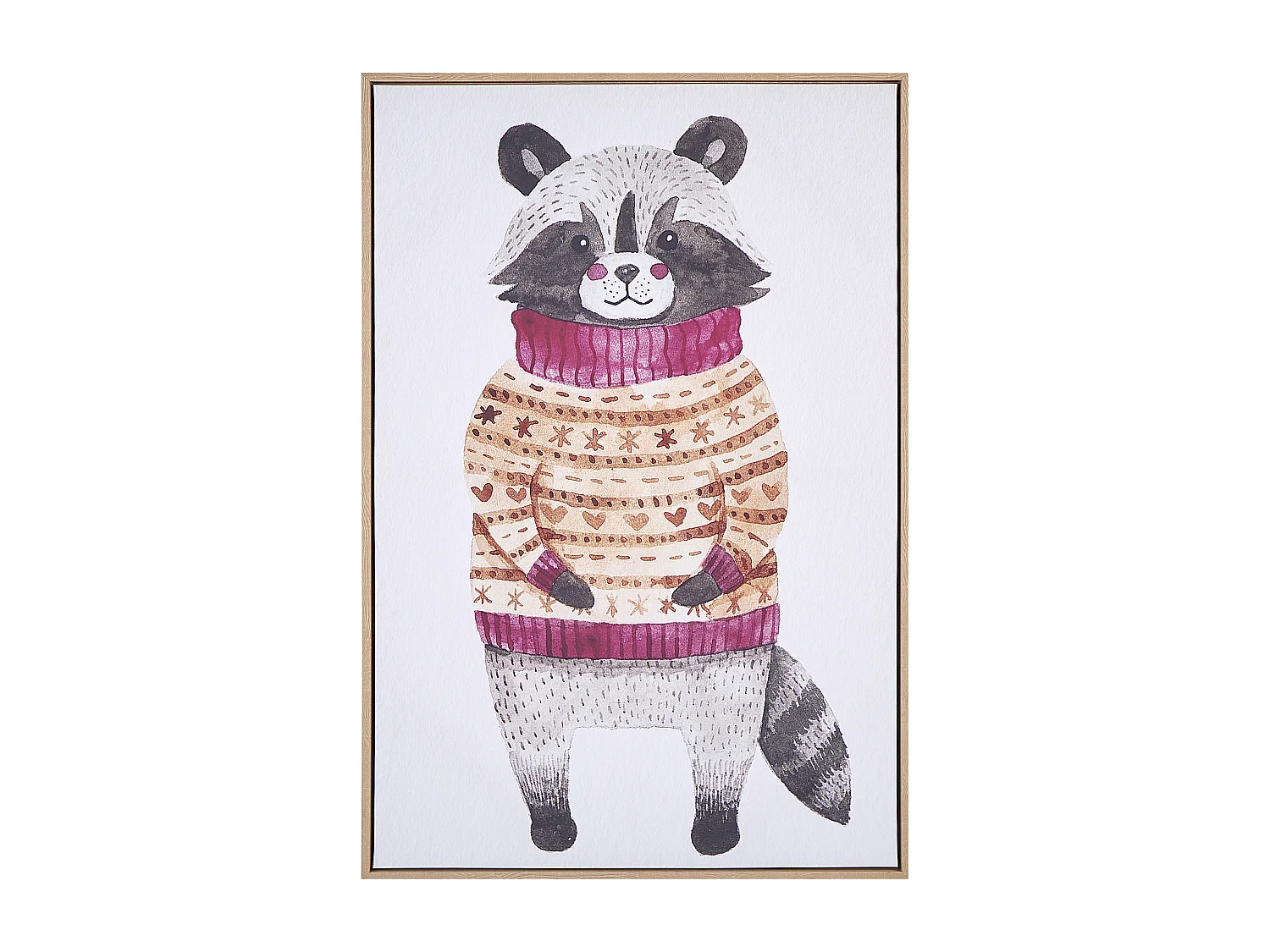 Canvas CAMPLI Tiermotiv 63 x 99 cm Grau