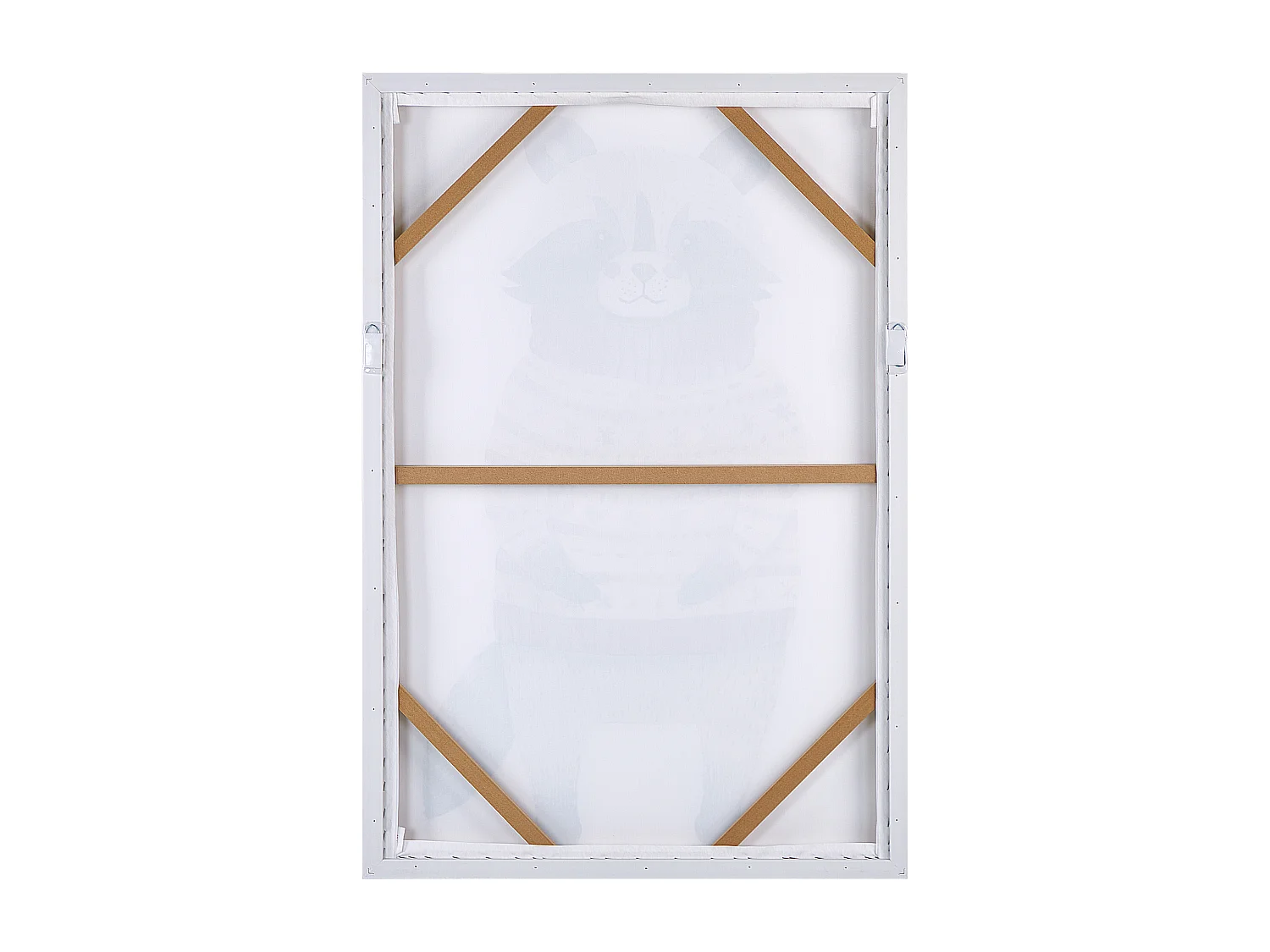 Canvas CAMPLI Tiermotiv 63 x 99 cm Grau