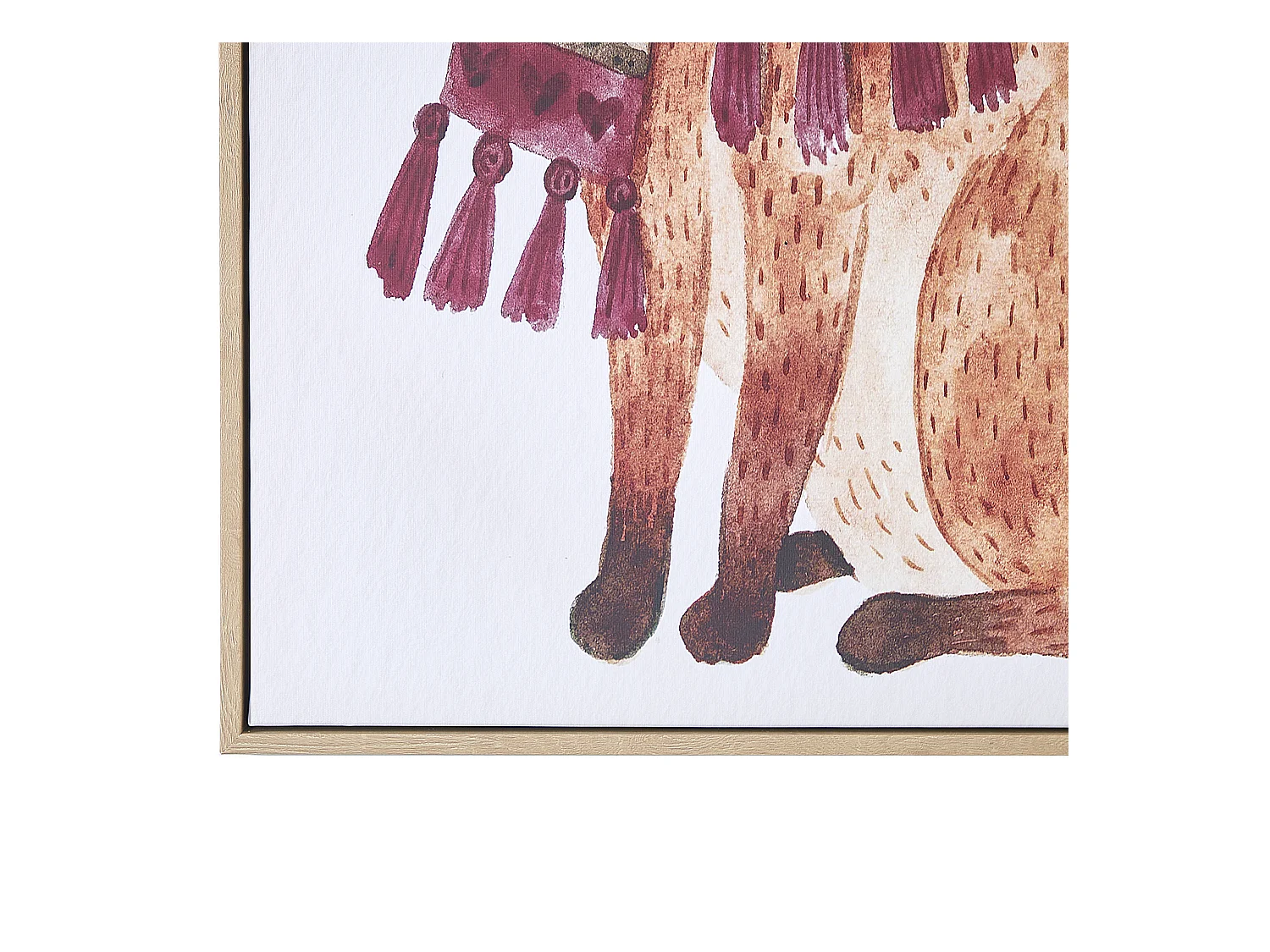 Canvas MUCCIA Dieren motief 63 x 99 cm Bruin