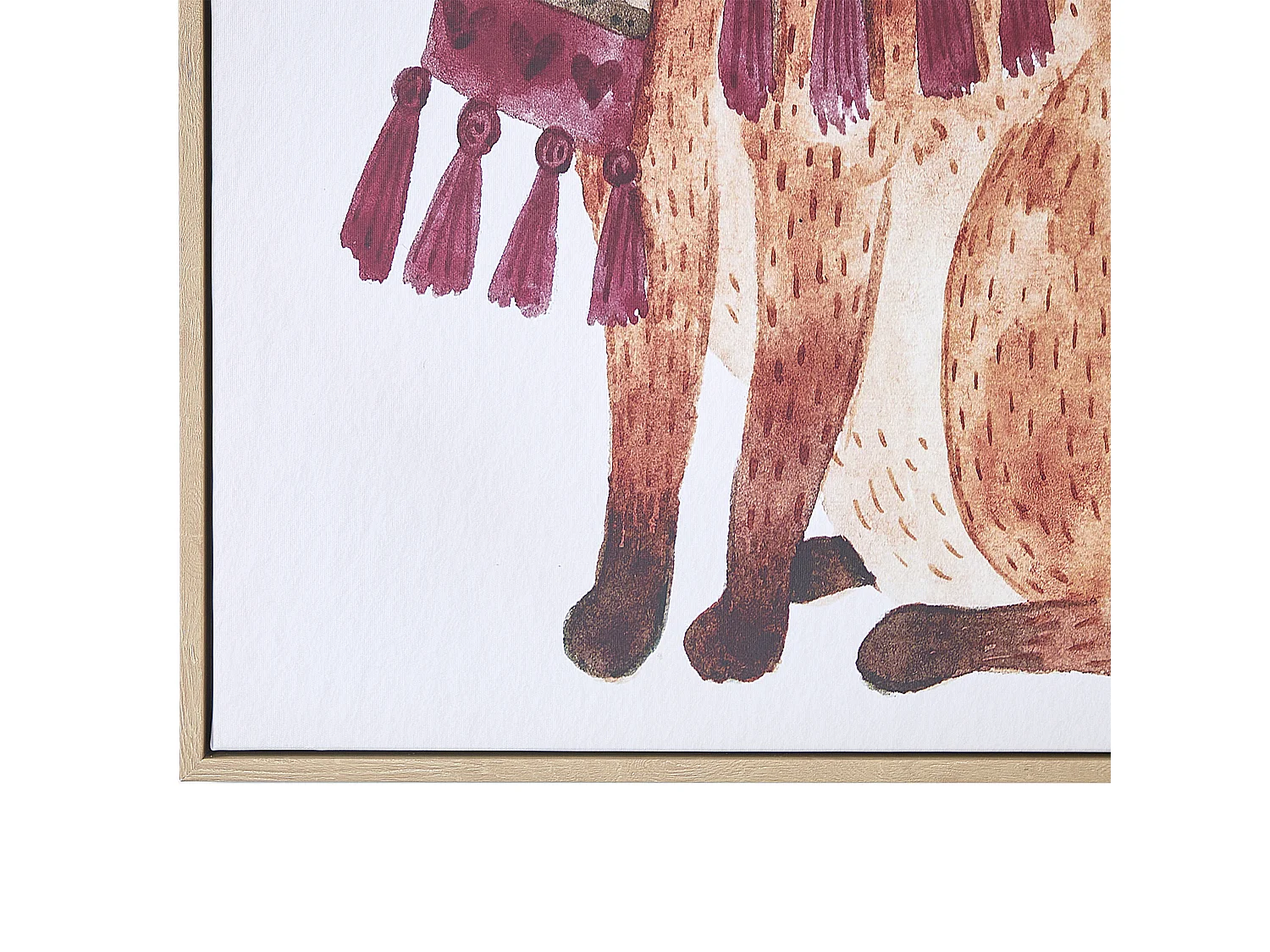 Imprimé sur toile MUCCIA Motif animal 63 x 99 cm Marron