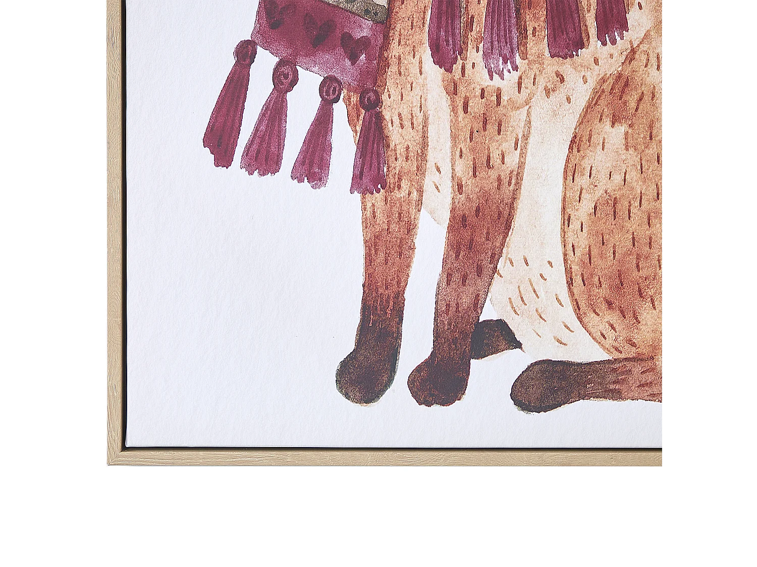 Canvas MUCCIA Tiermotiv 63 x 99 cm Braun