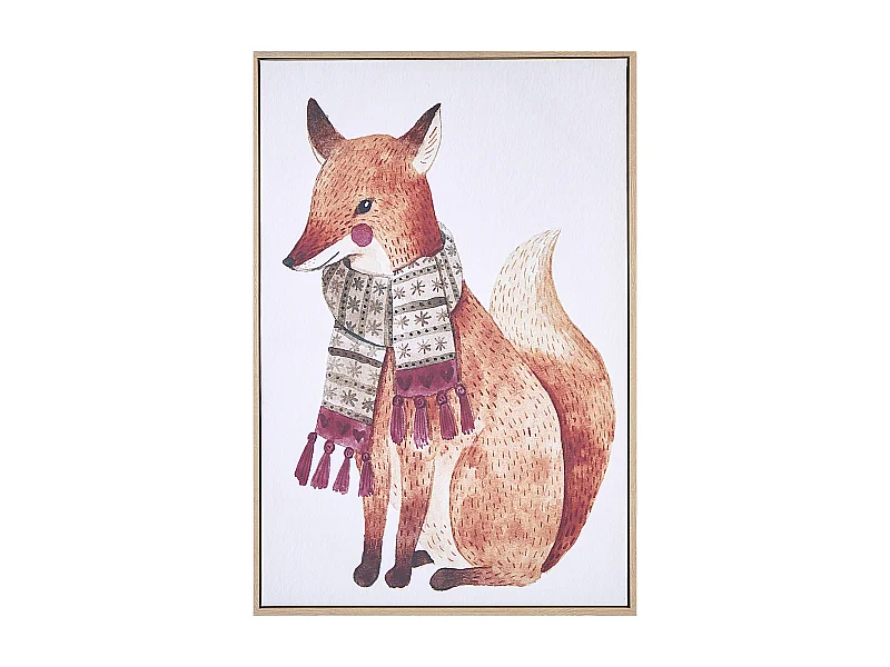 Stampa su tela MUCCIA Motivo animale 63 x 99 cm Marrone