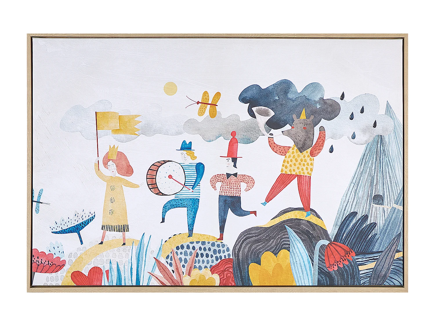 Canvas BIBBIENA Kids motief 63 x 99 cm Multicolor