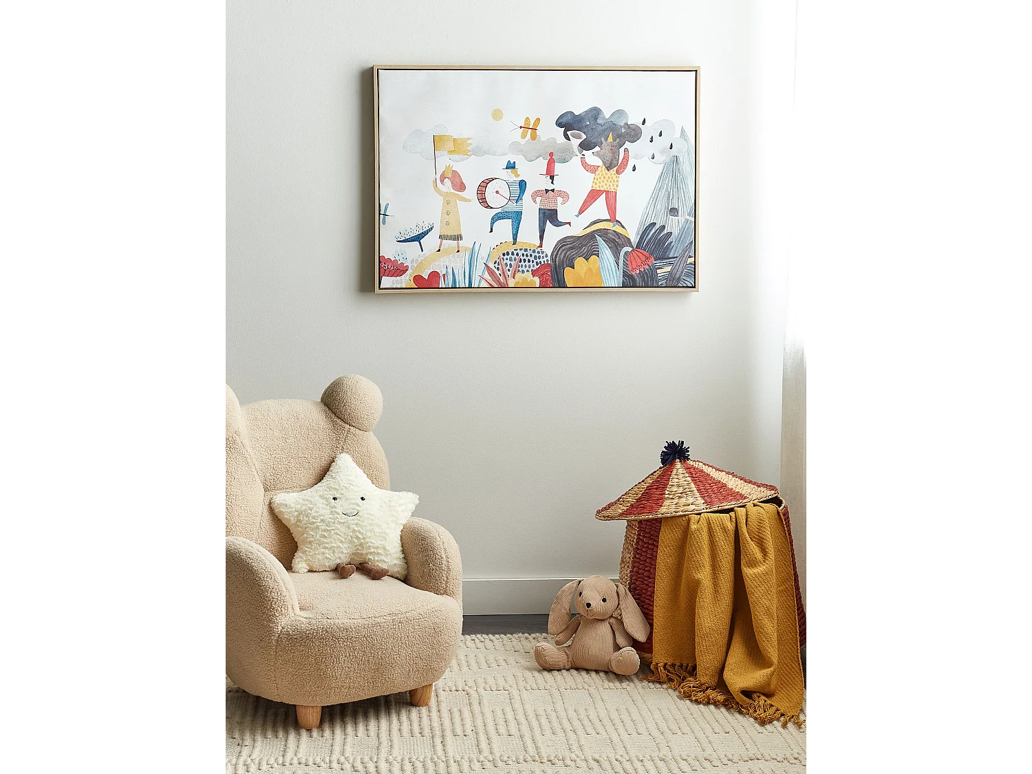 Imprimé sur toile BIBBIENA Motif enfant 63 x 99 cm Multicolore