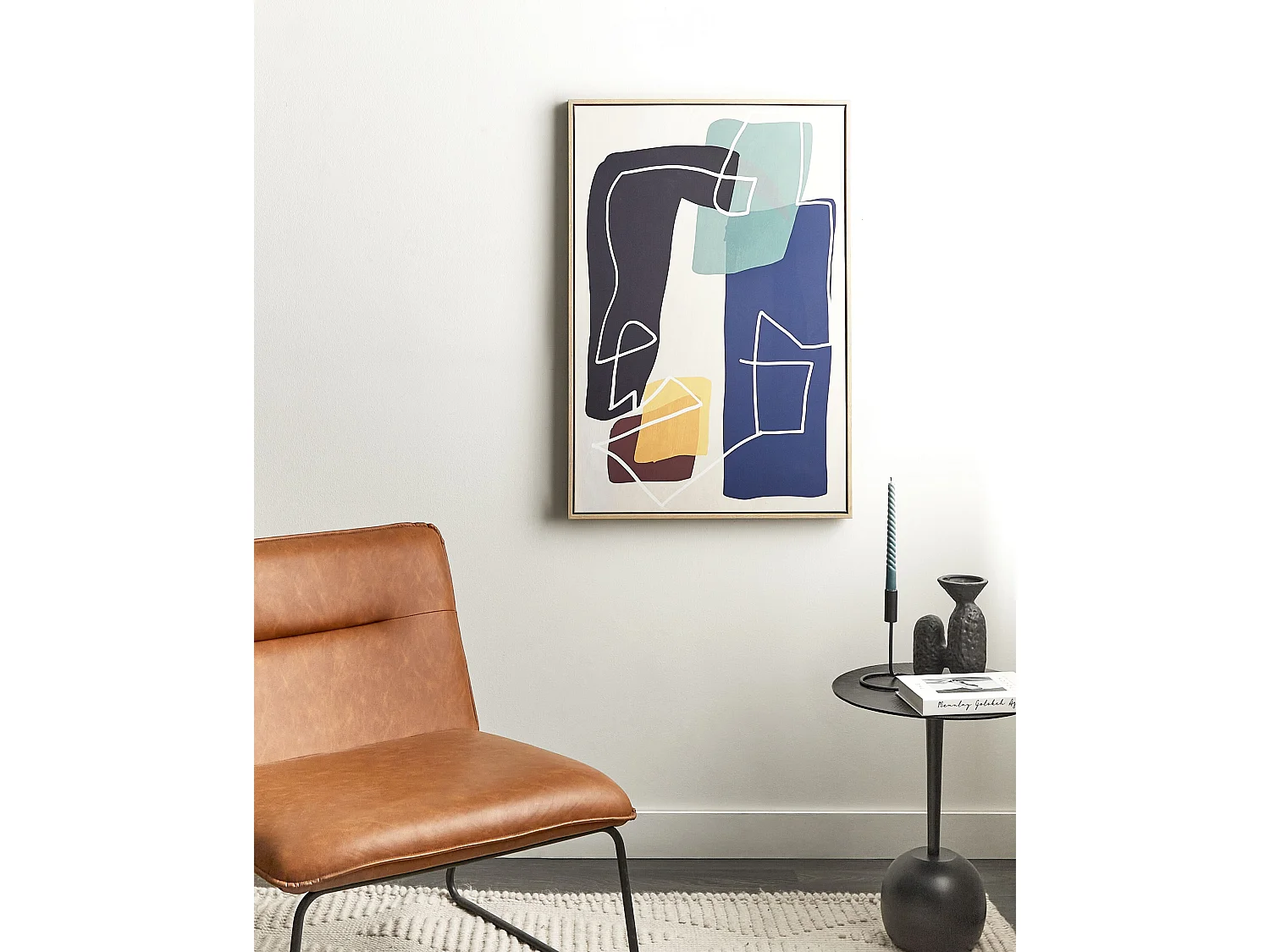 Imprimé sur toile FRISA Motif abstrait 63 x 99 cm Multicolore