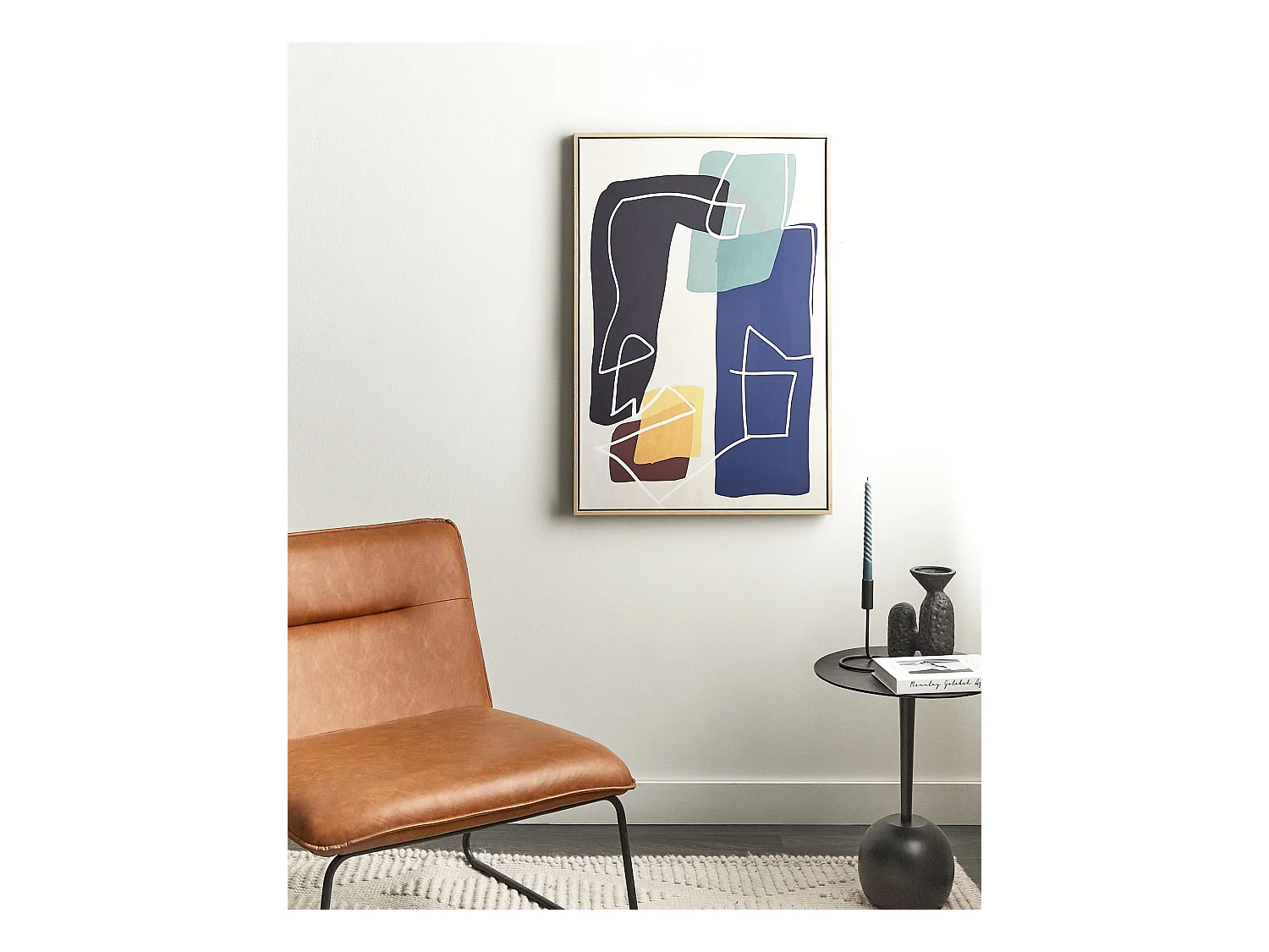 Canvas FRISA Abstract motief 63 x 99 cm Multicolor