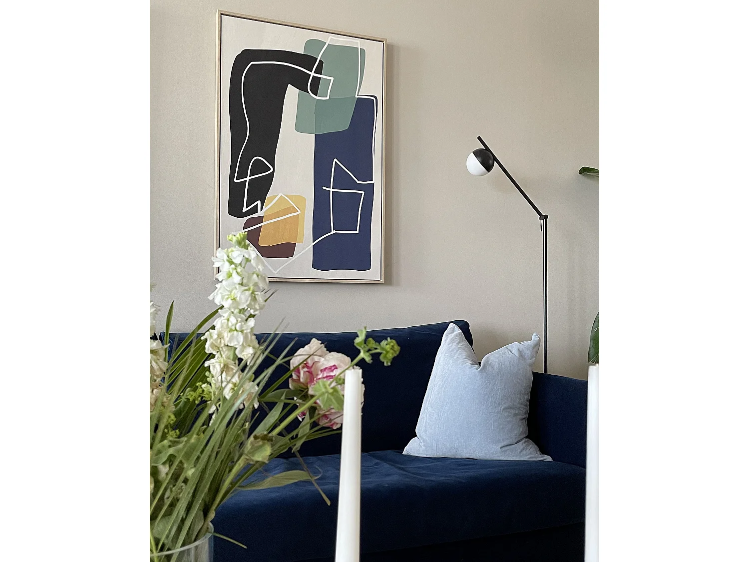 Imprimé sur toile FRISA Motif abstrait 63 x 99 cm Multicolore