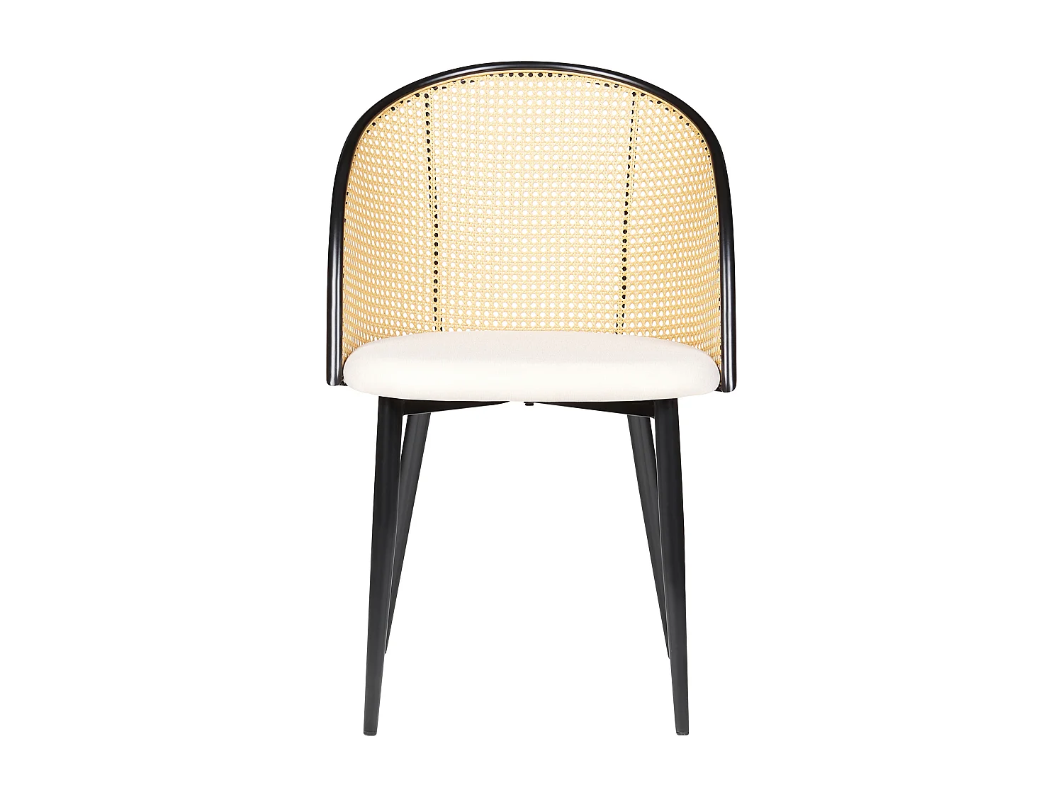 Conjunto de 2 cadeiras de jantar CORNELL Metal Preto