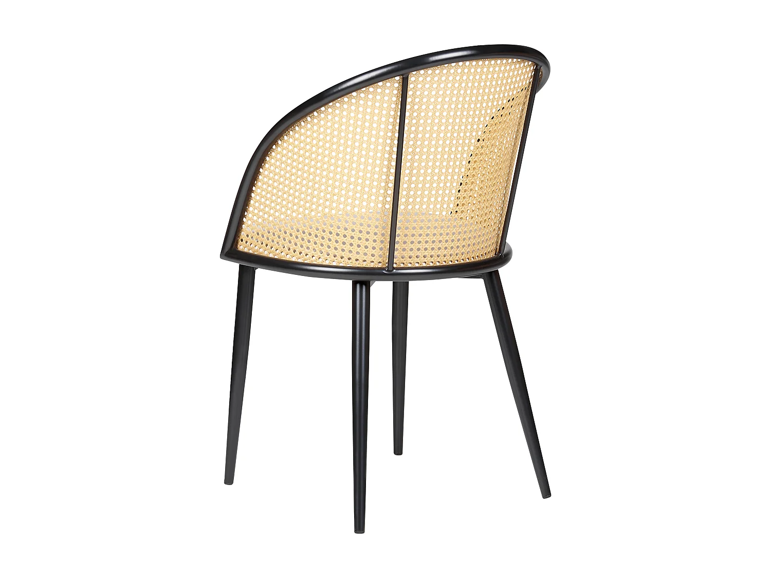 Conjunto de 2 cadeiras de jantar CORNELL Metal Preto