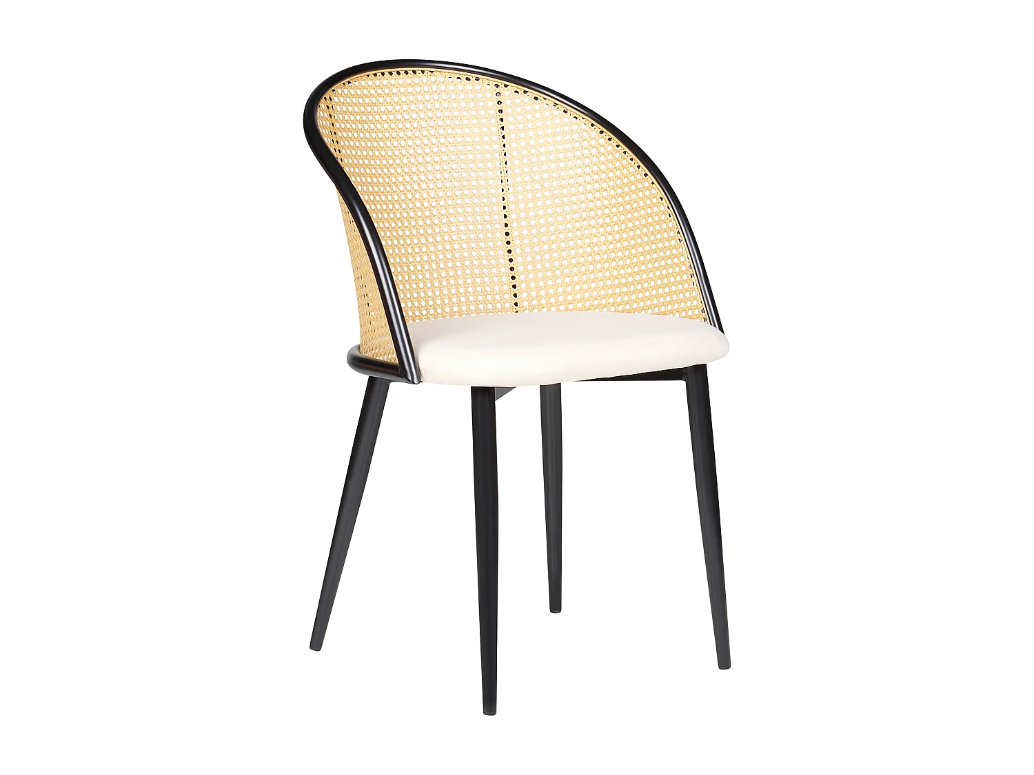 Lot de 2 chaises de salle à manger CORNELL Métal Noir