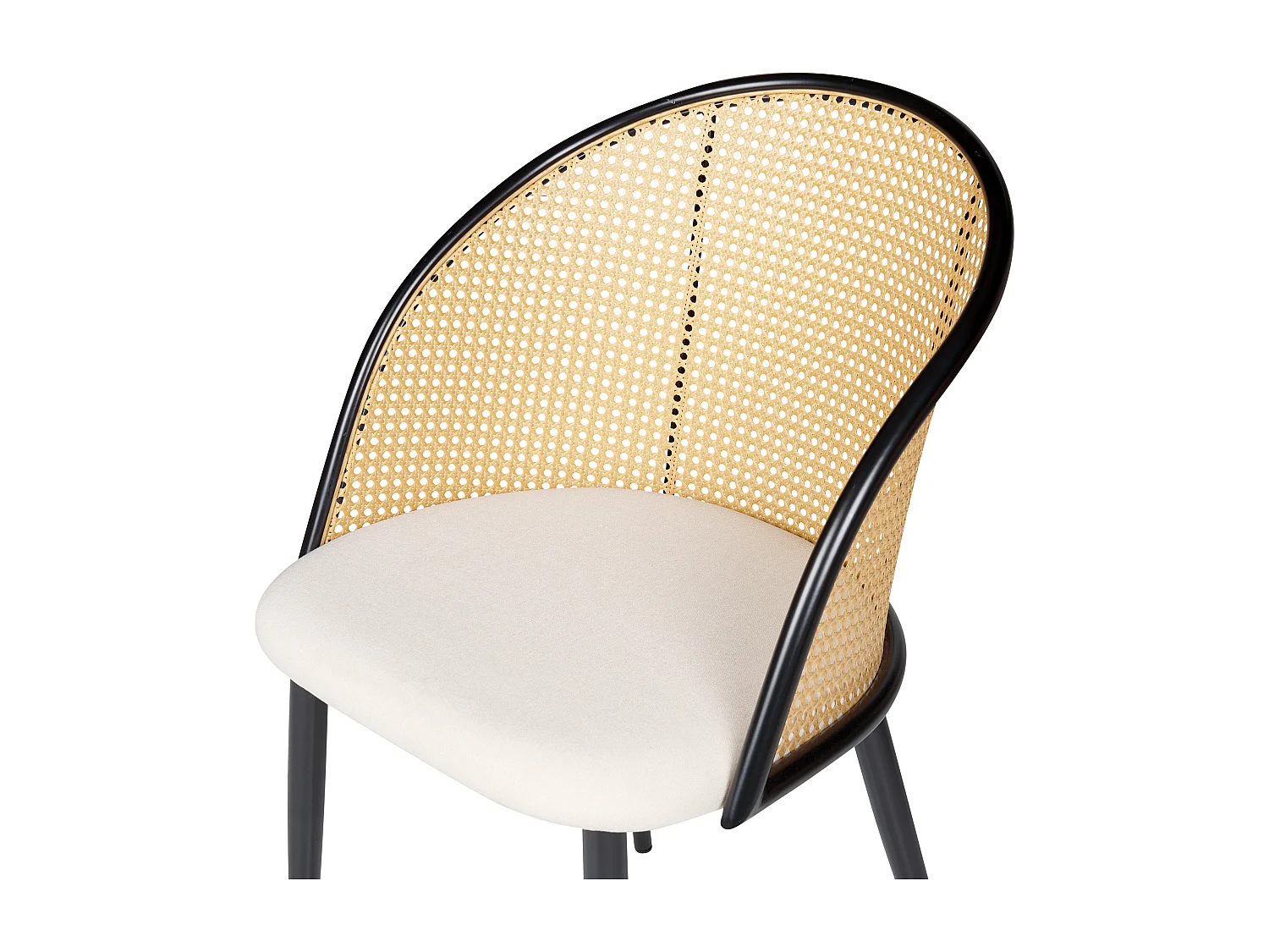 Lot de 2 chaises de salle à manger CORNELL Métal Noir