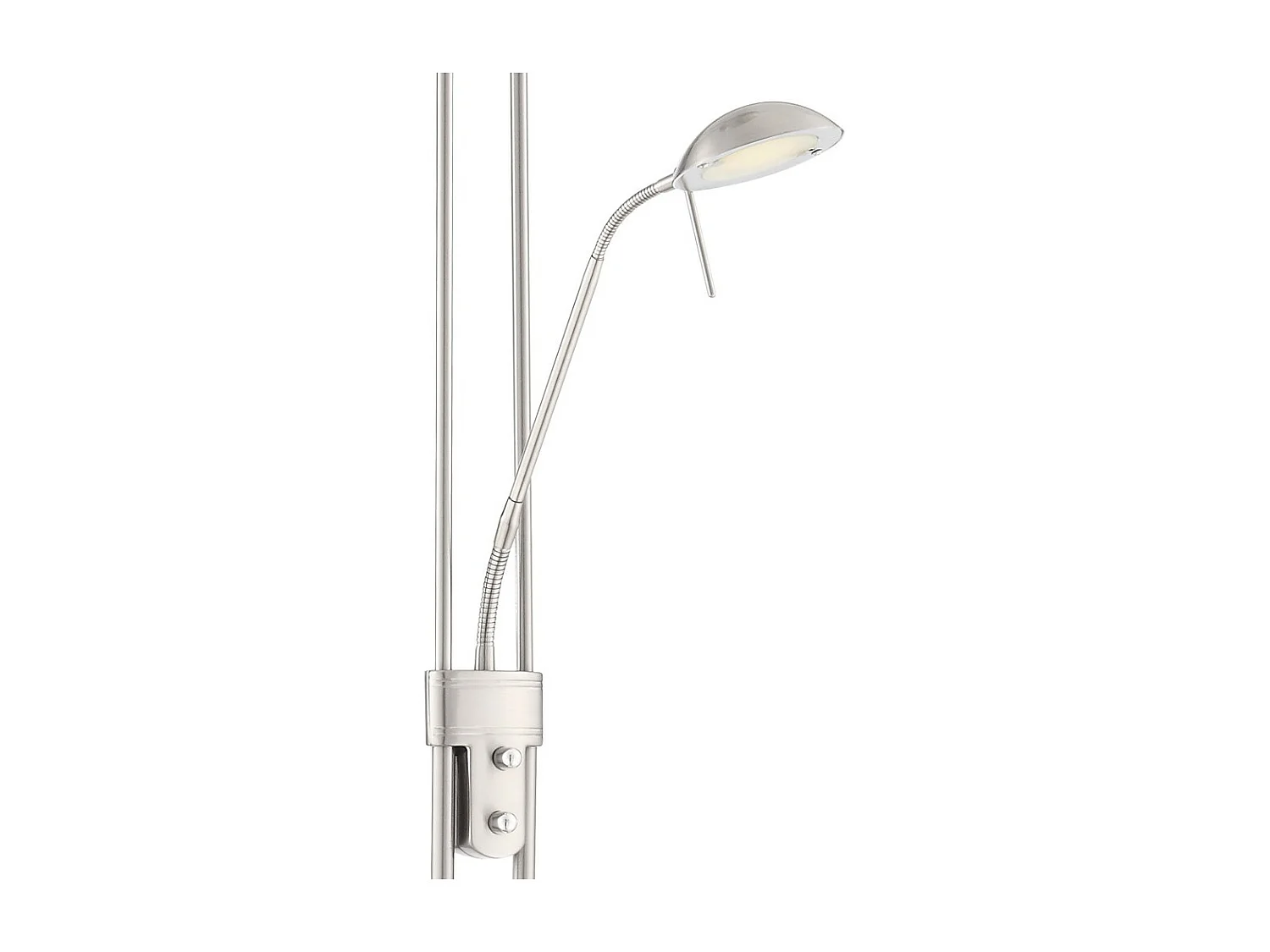 Lampada da terra LED Olimpia e luce da lettura orientabile 18W+5W H180cm -Nickel