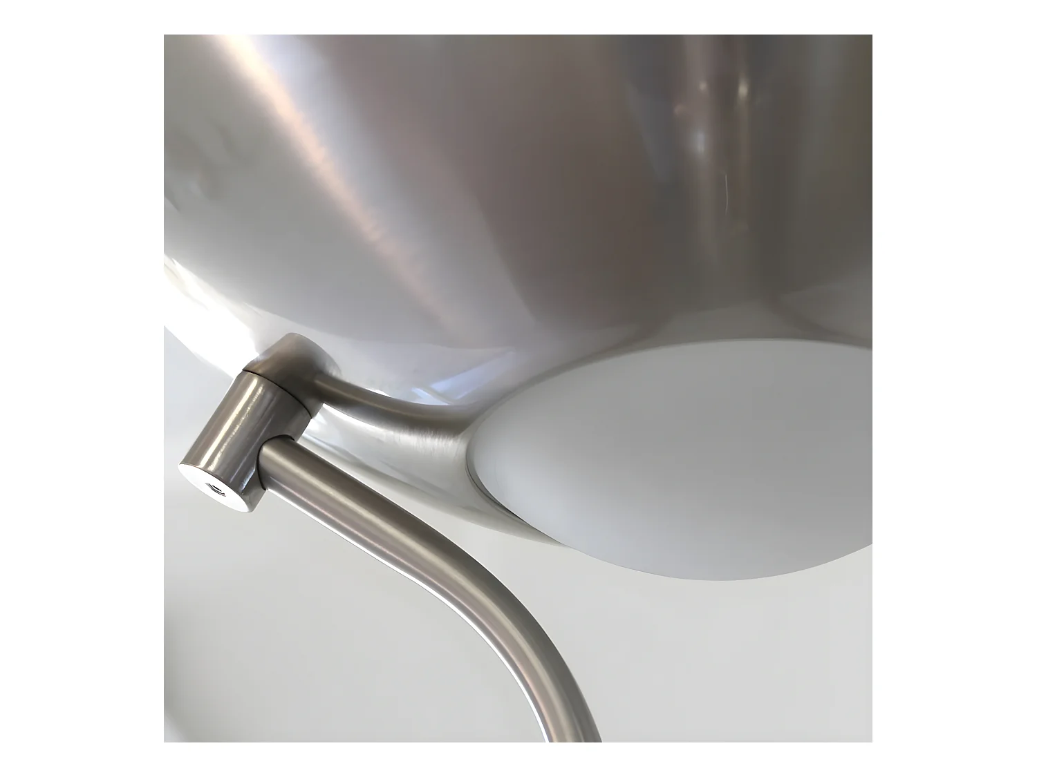 Lampada da terra a LED con mensola Olimpia e braccio lettura orientabile H180cm - Nichel