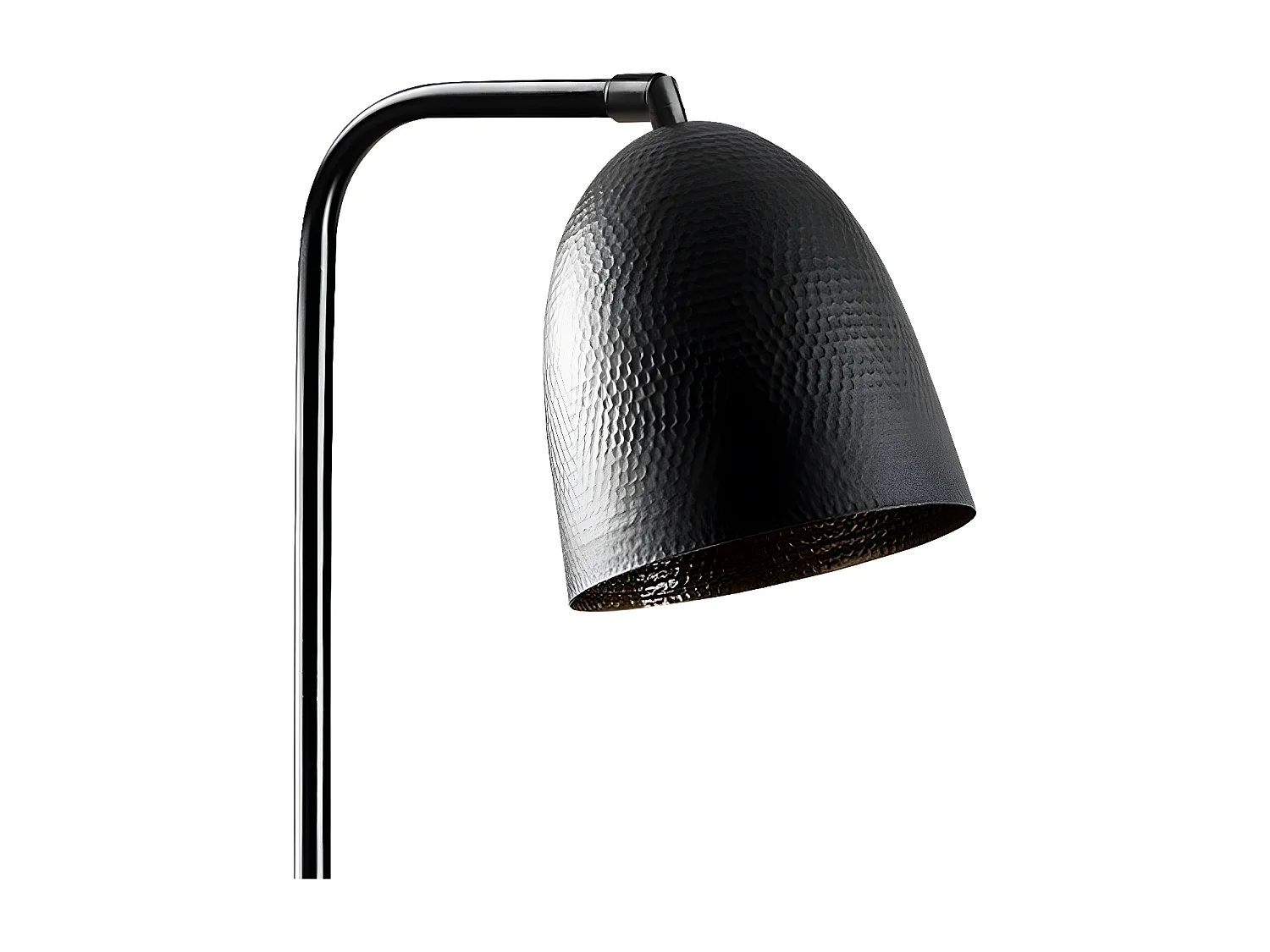 Stehleuchte Asney mit geprägtem Metalllampenschirm H120cm 1xE27 Metall - Schwarz