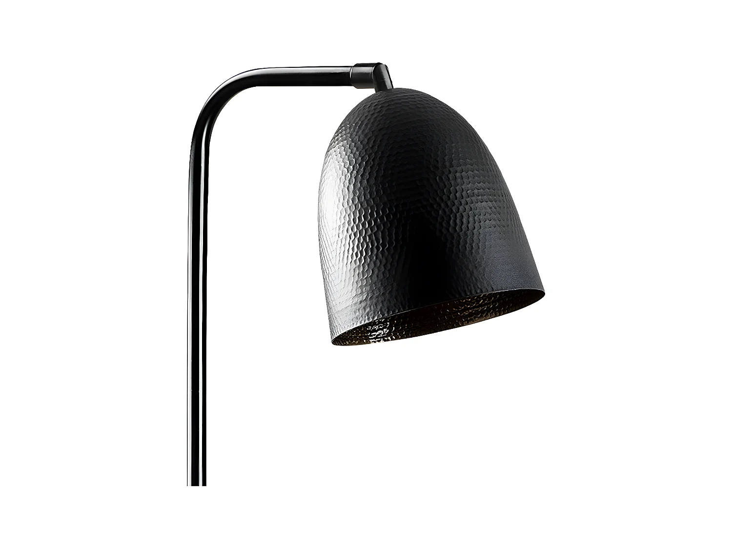 Asney vloerlamp met metalen kap met reliëf H120cm 1xE27 Metaal - Zwart