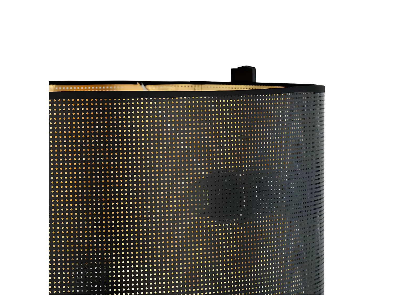 Estela vloerlamp in natuurlijke metalen stijl met stoffen kap H157cm 1xE27 - Zwart